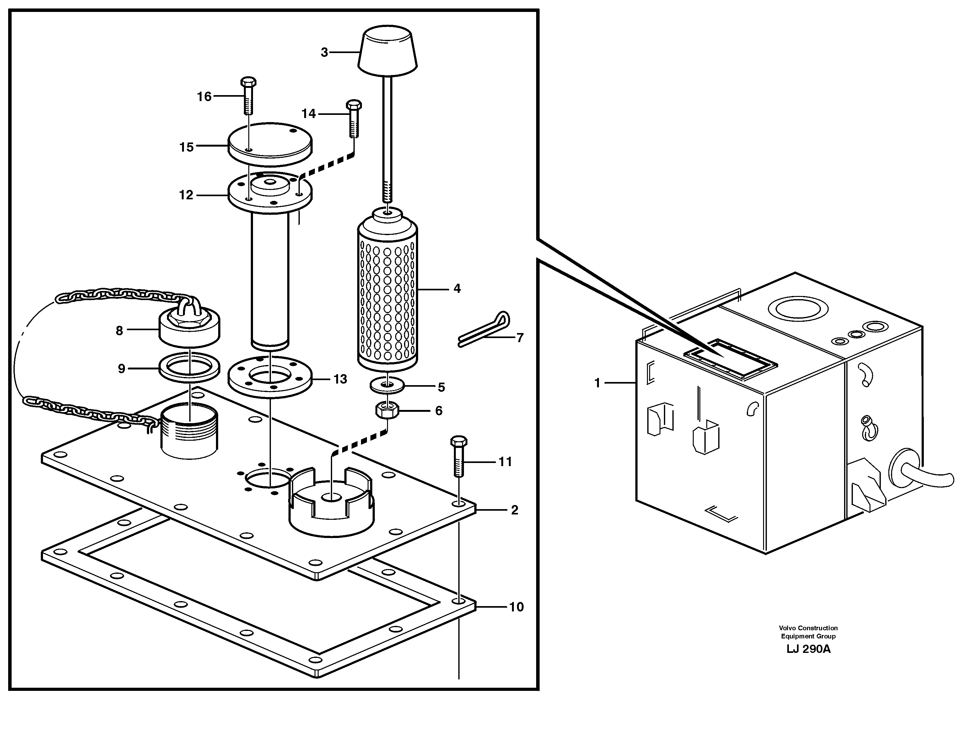 Fuel tank — volvo parts diagram