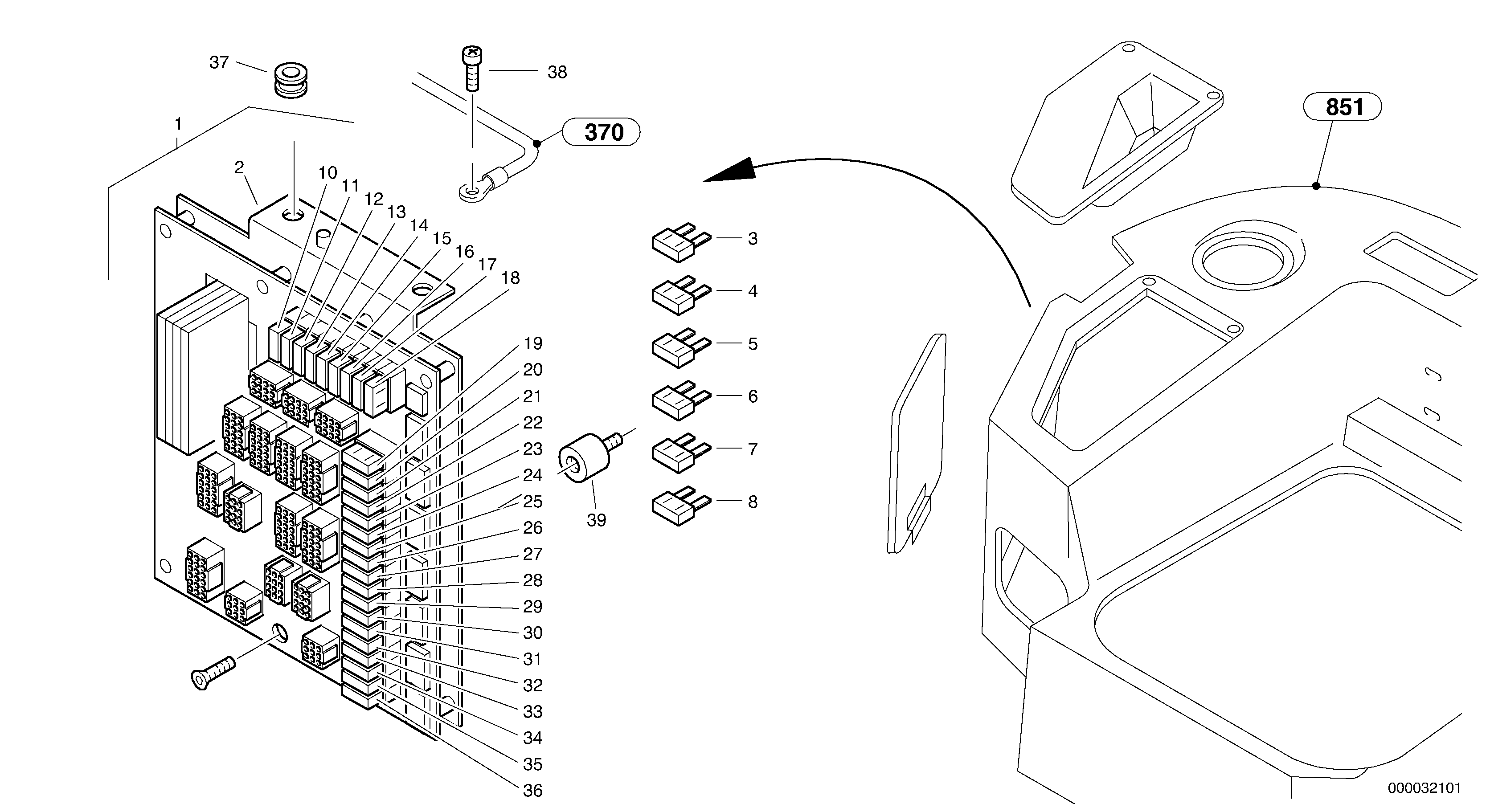 Central computer — volvo parts diagram