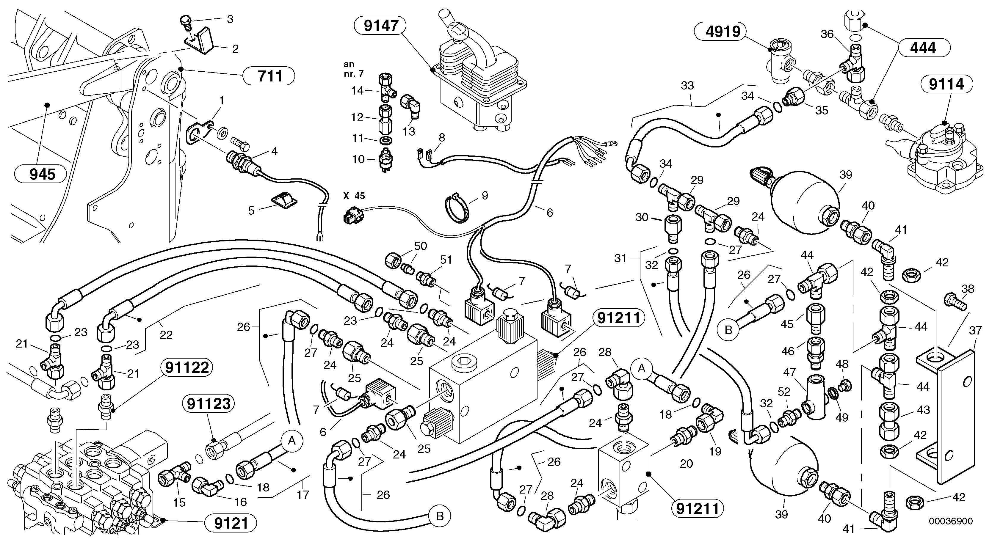 Boom suspension system (BSS) — volvo parts diagram