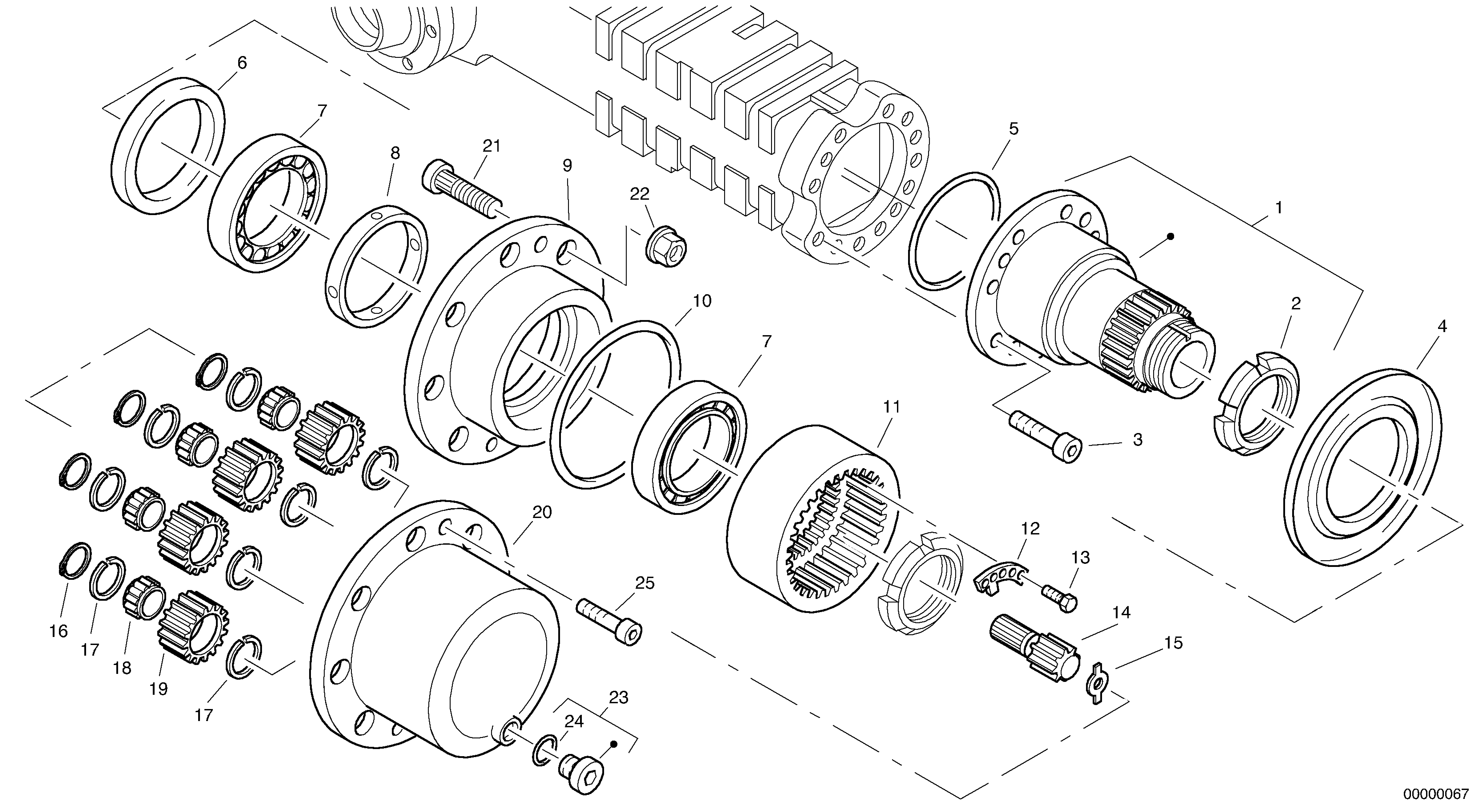 Final drive - Portal-rear axle — volvo parts diagram