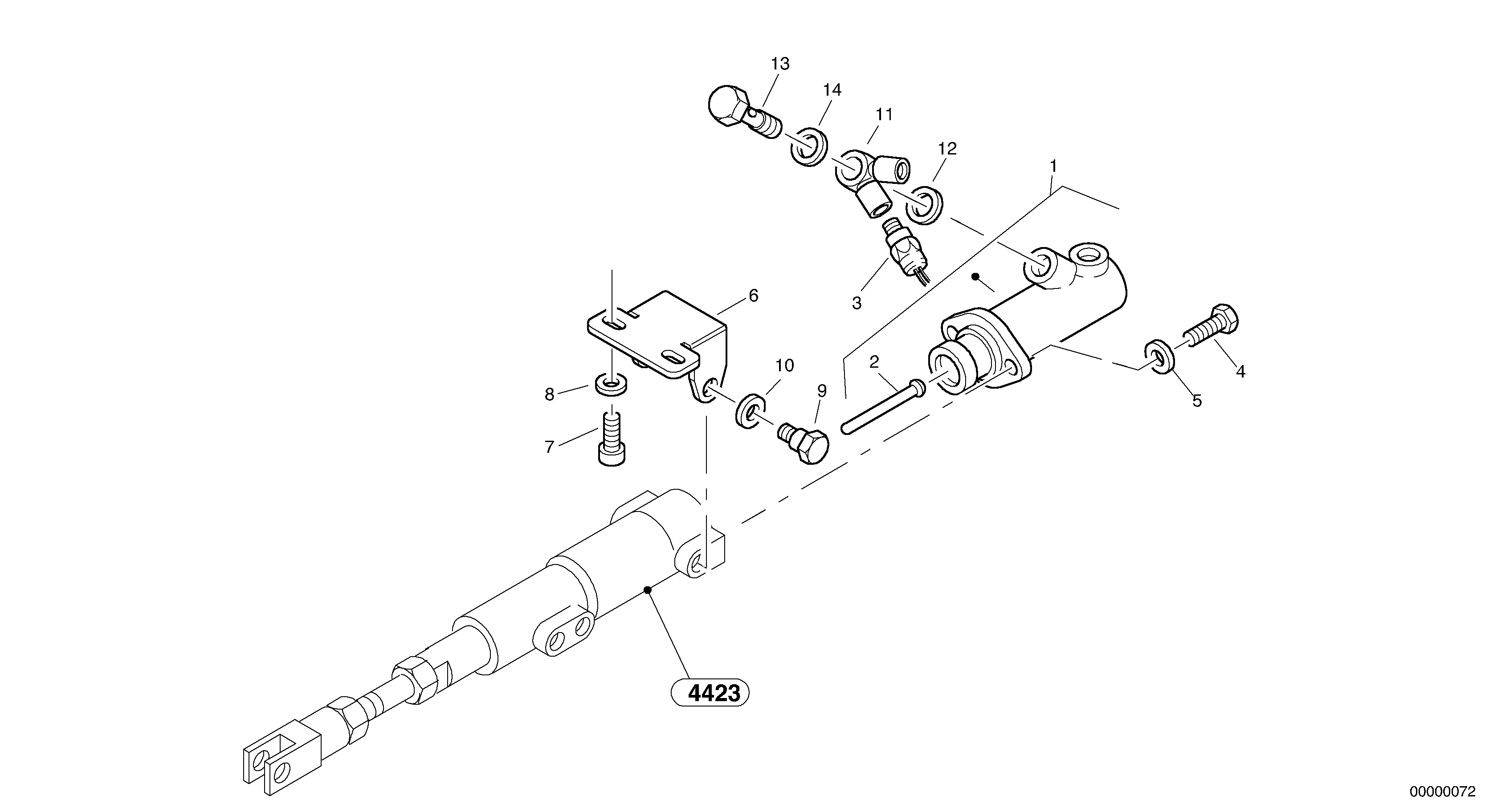 Brake cylinder — volvo parts diagram