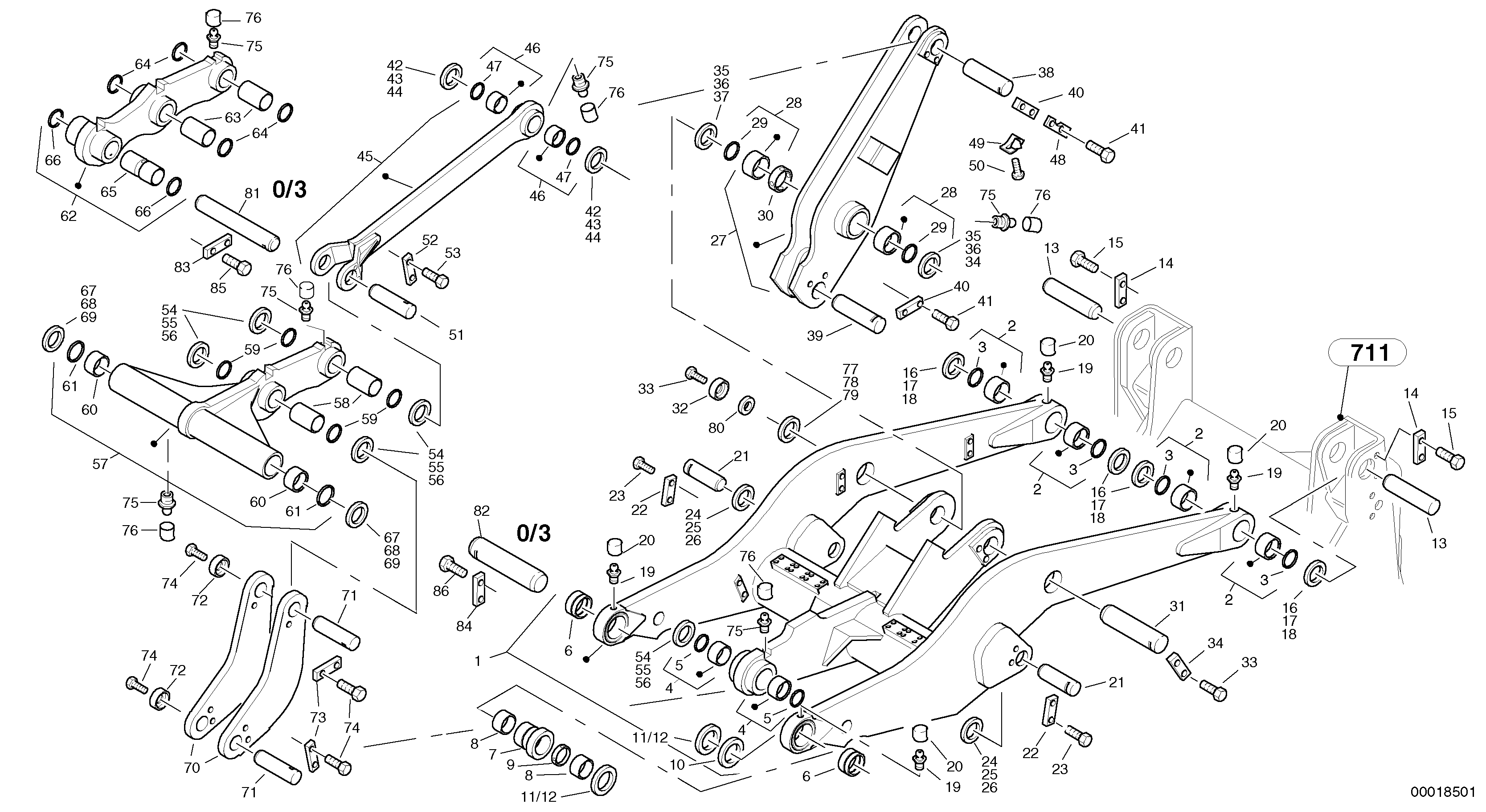 Lift frame — volvo parts diagram
