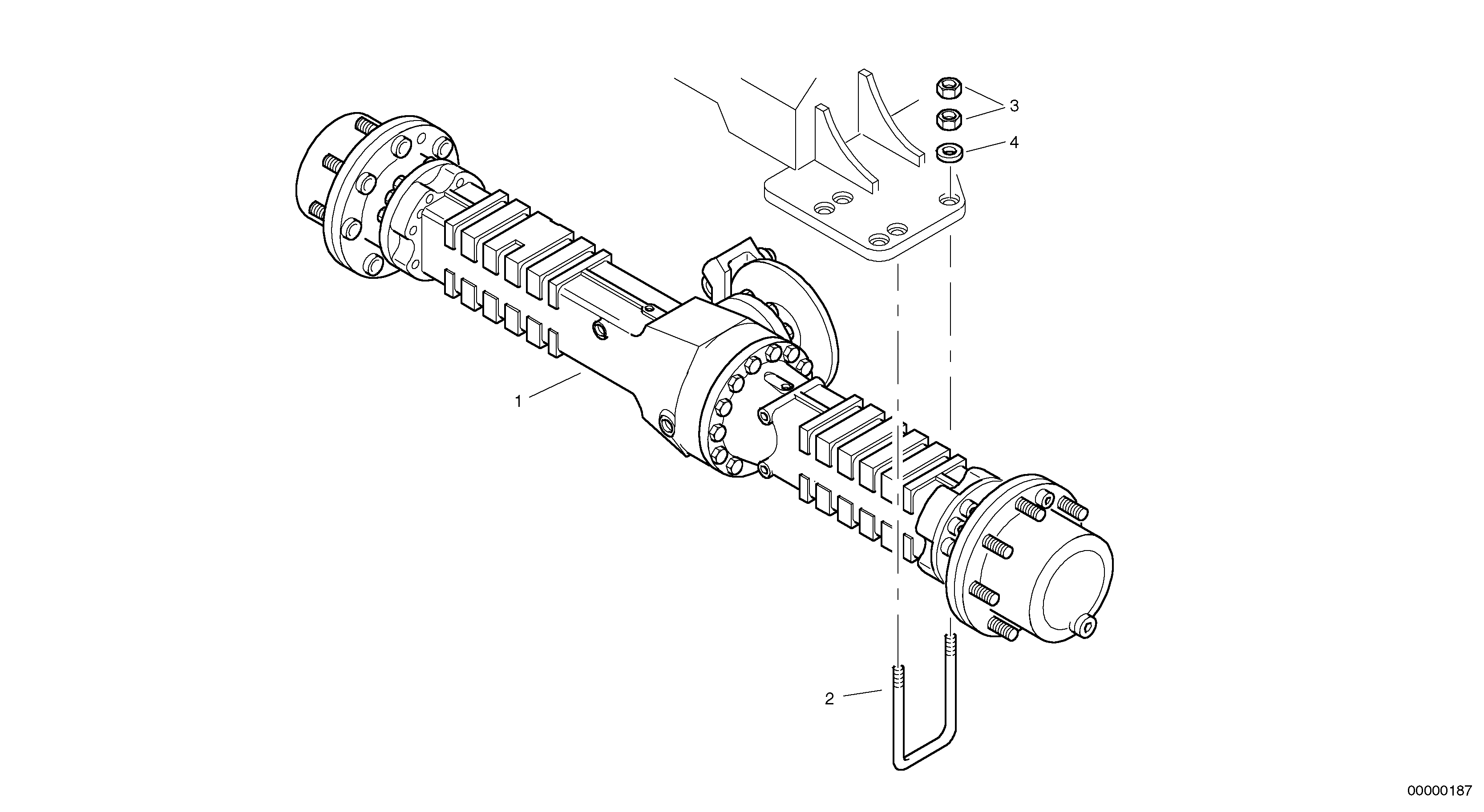 Assembly - front axle — volvo parts diagram