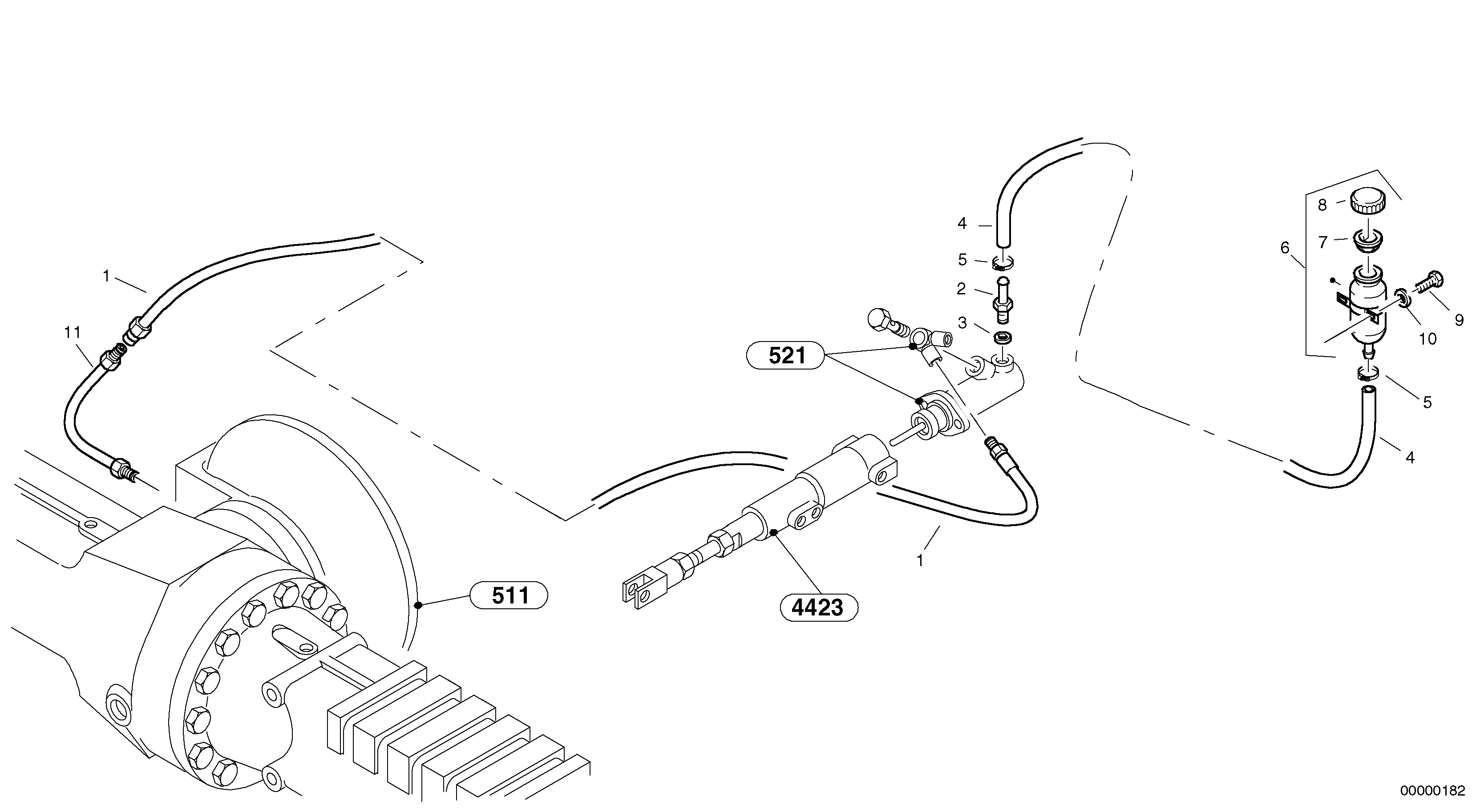 Brake lines — volvo parts diagram