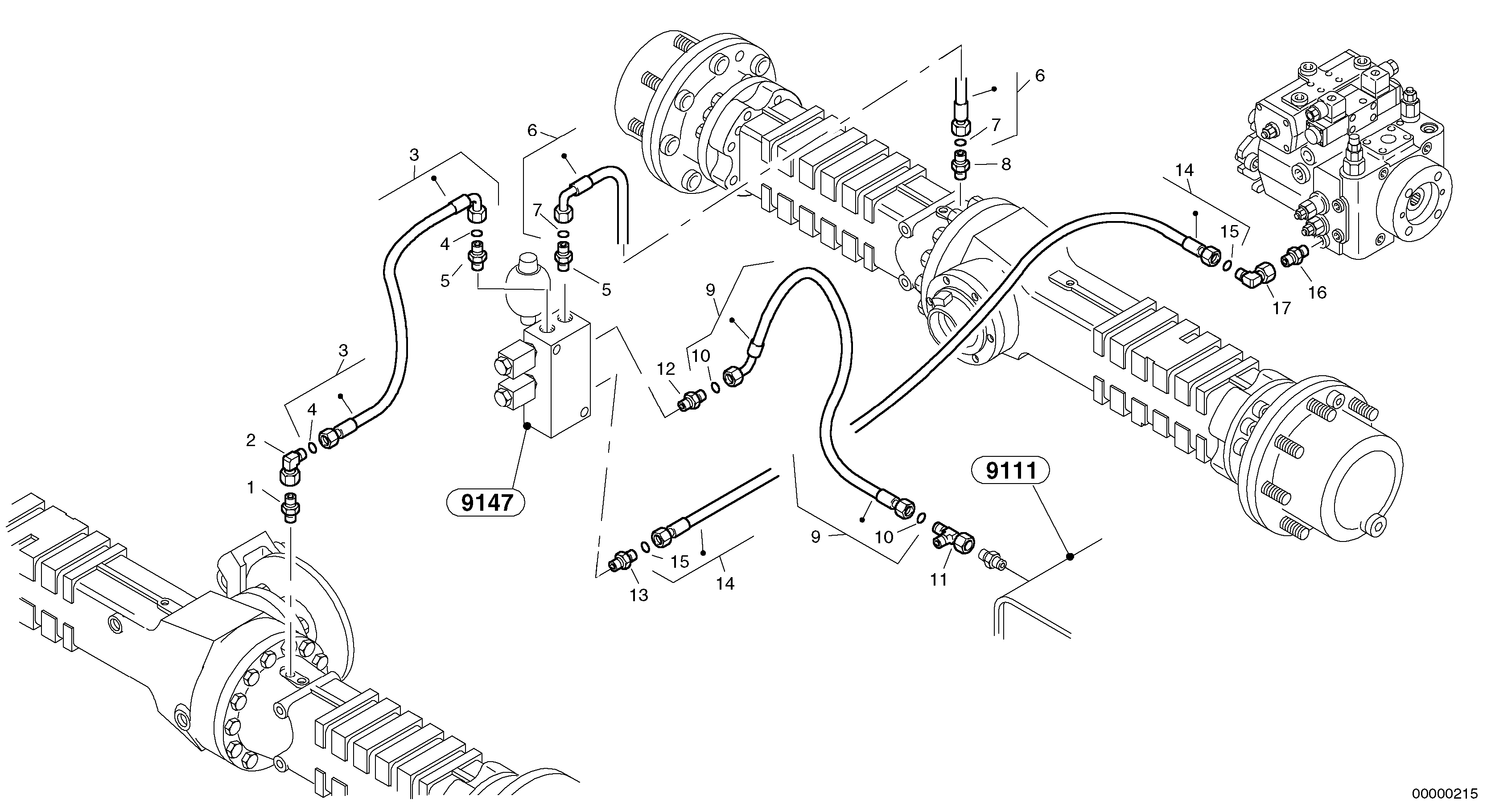 Differential lock — volvo parts diagram