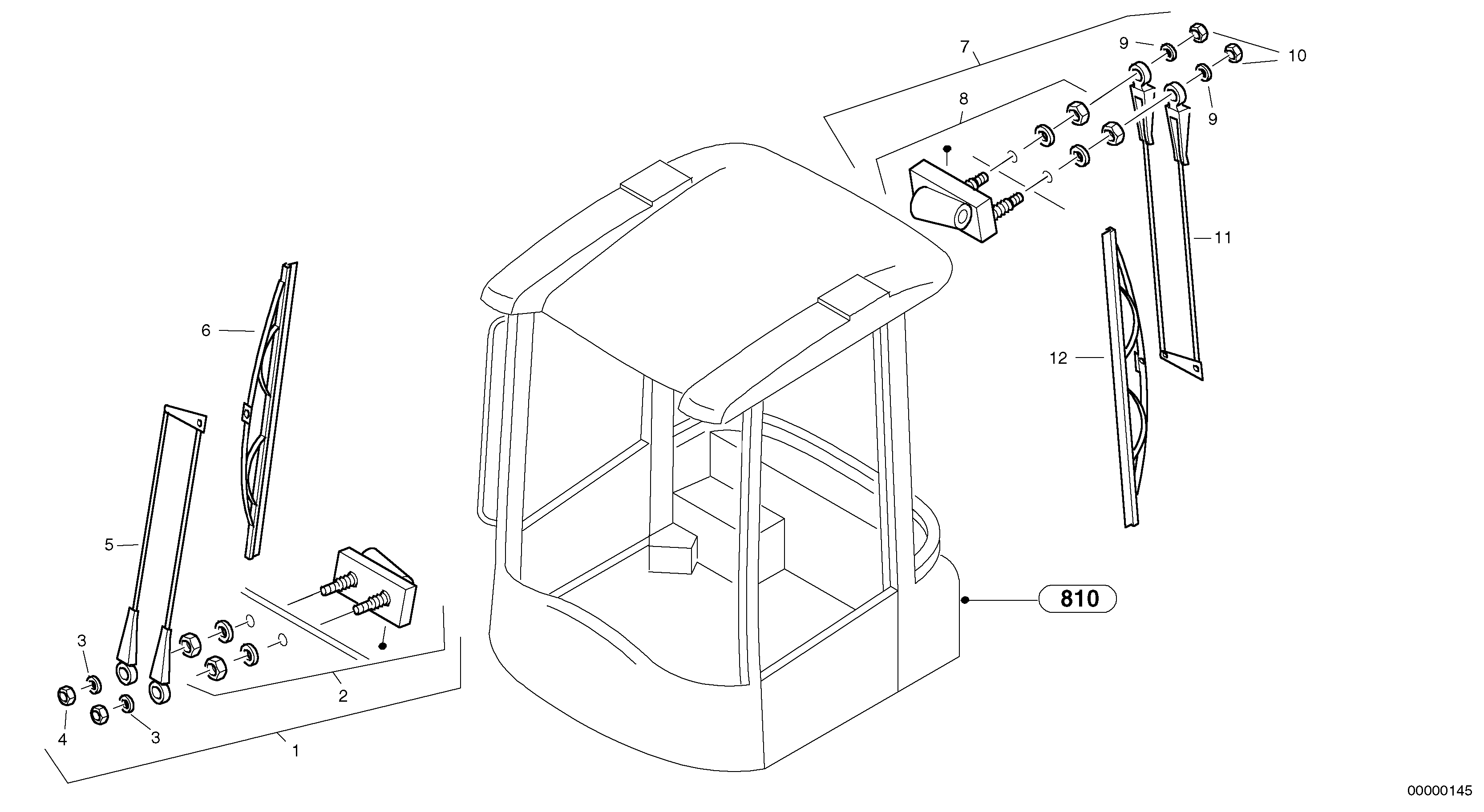 Wiper installation — volvo parts diagram