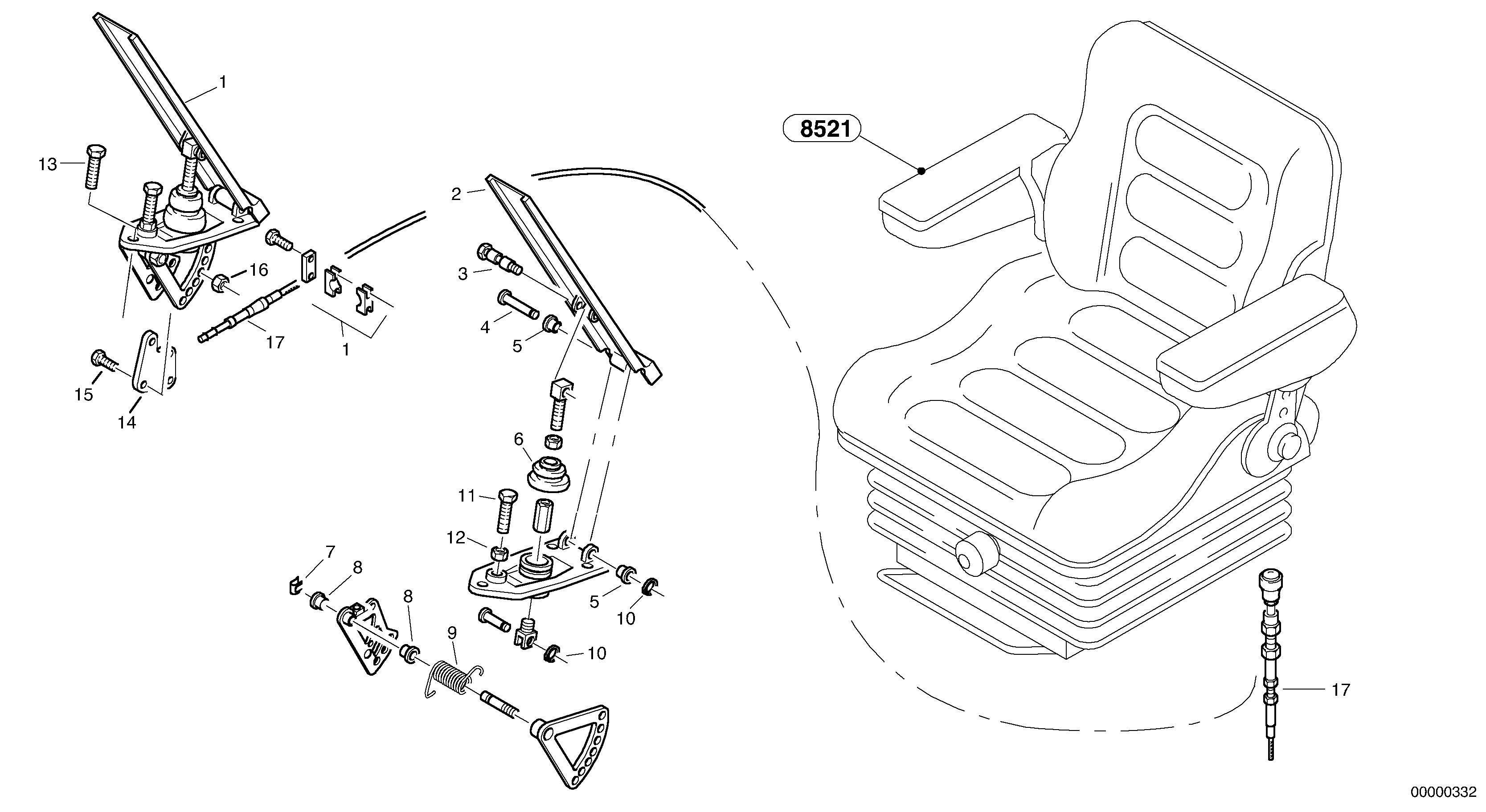 Hand throttle — volvo parts diagram
