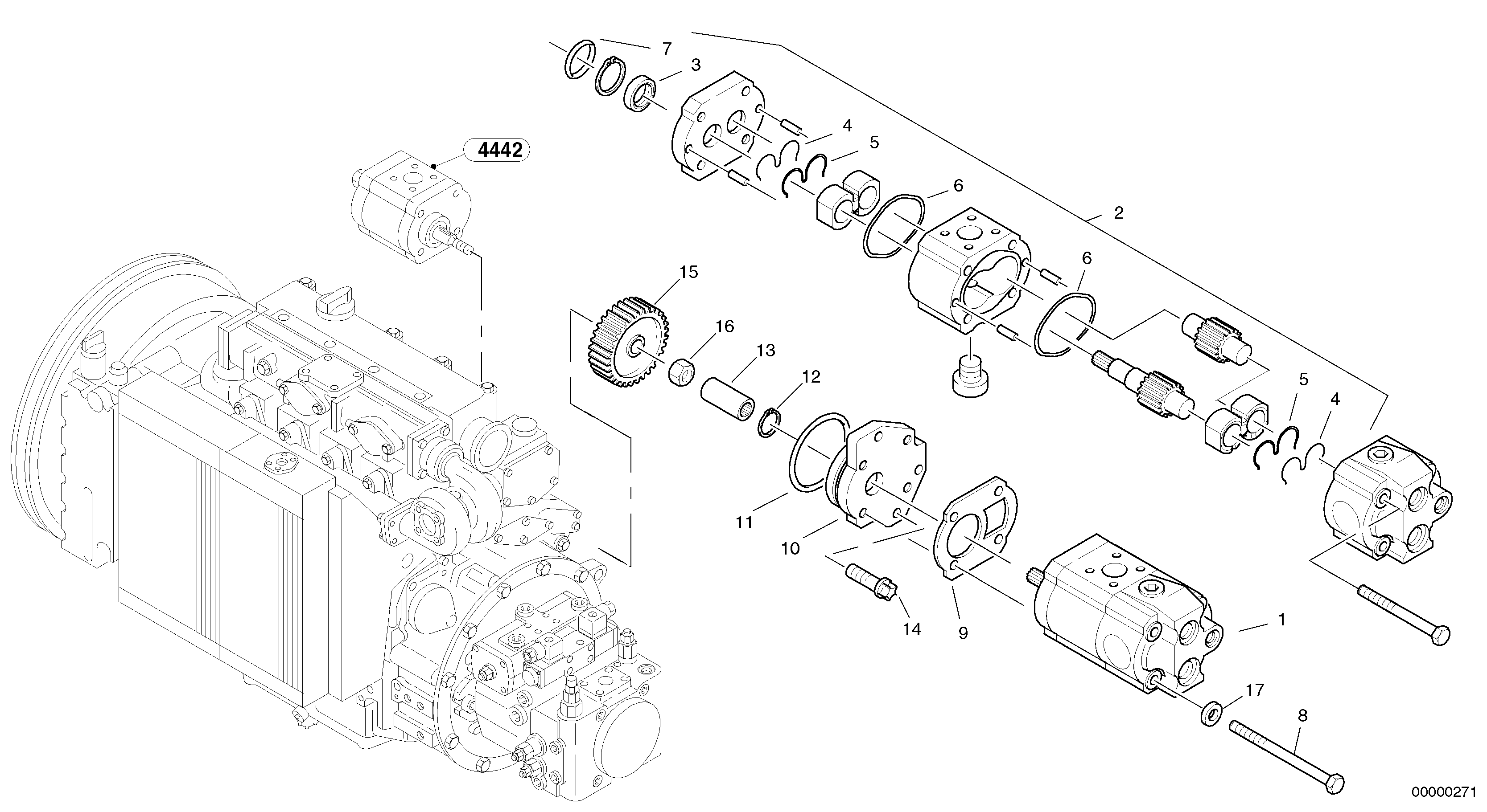 Steering pump — volvo parts diagram