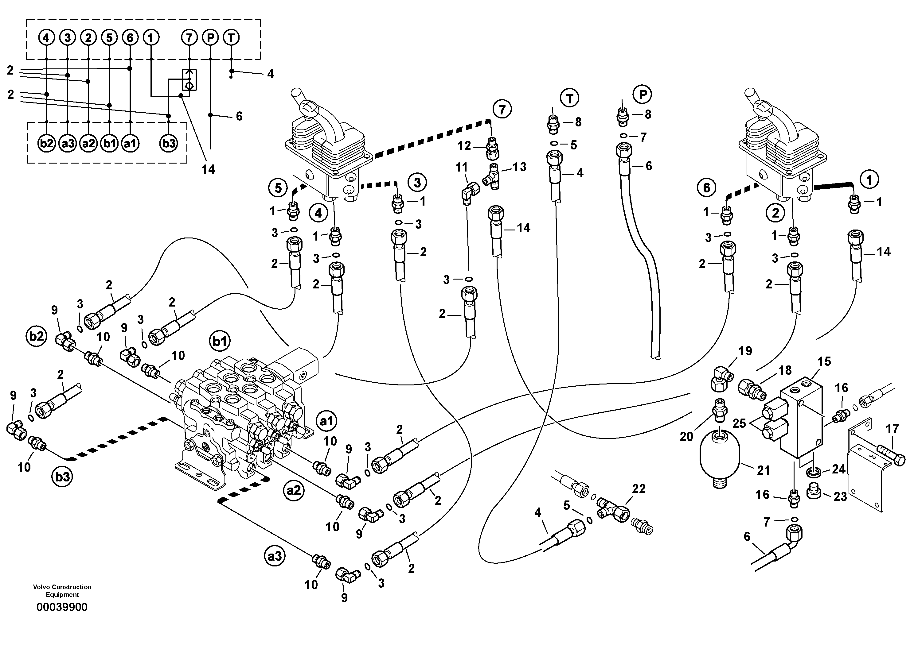 Lines - servo control — volvo parts diagram