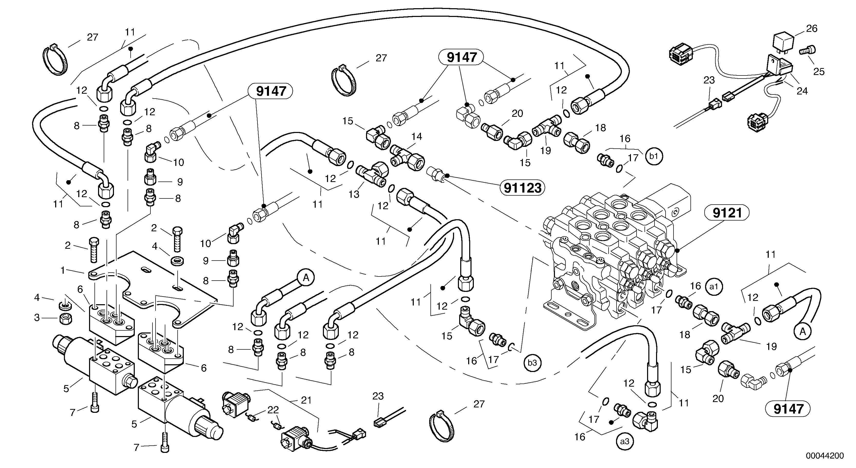 Hydraulic function - Nr. 3 — volvo parts diagram