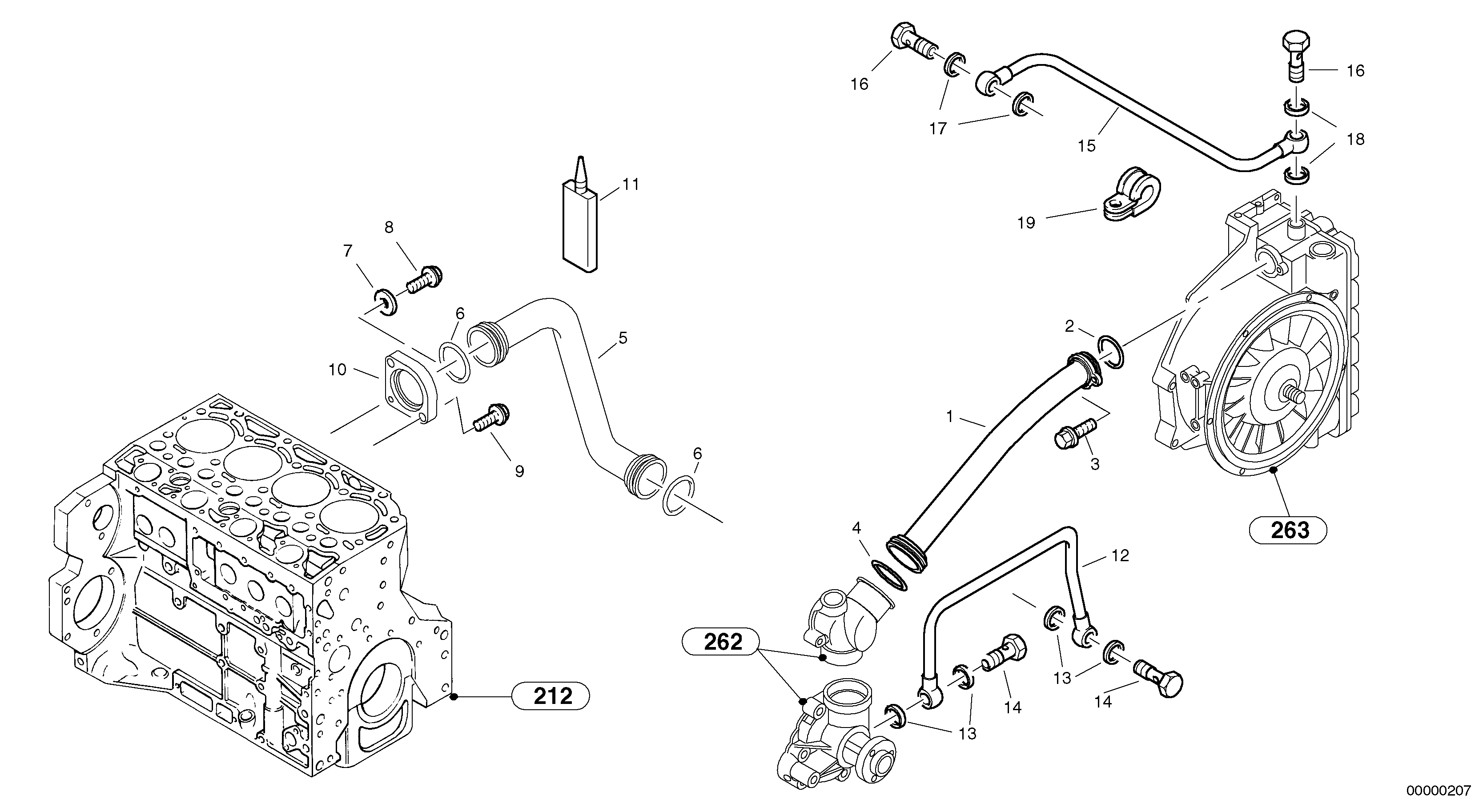 Cooling pipes — volvo parts diagram