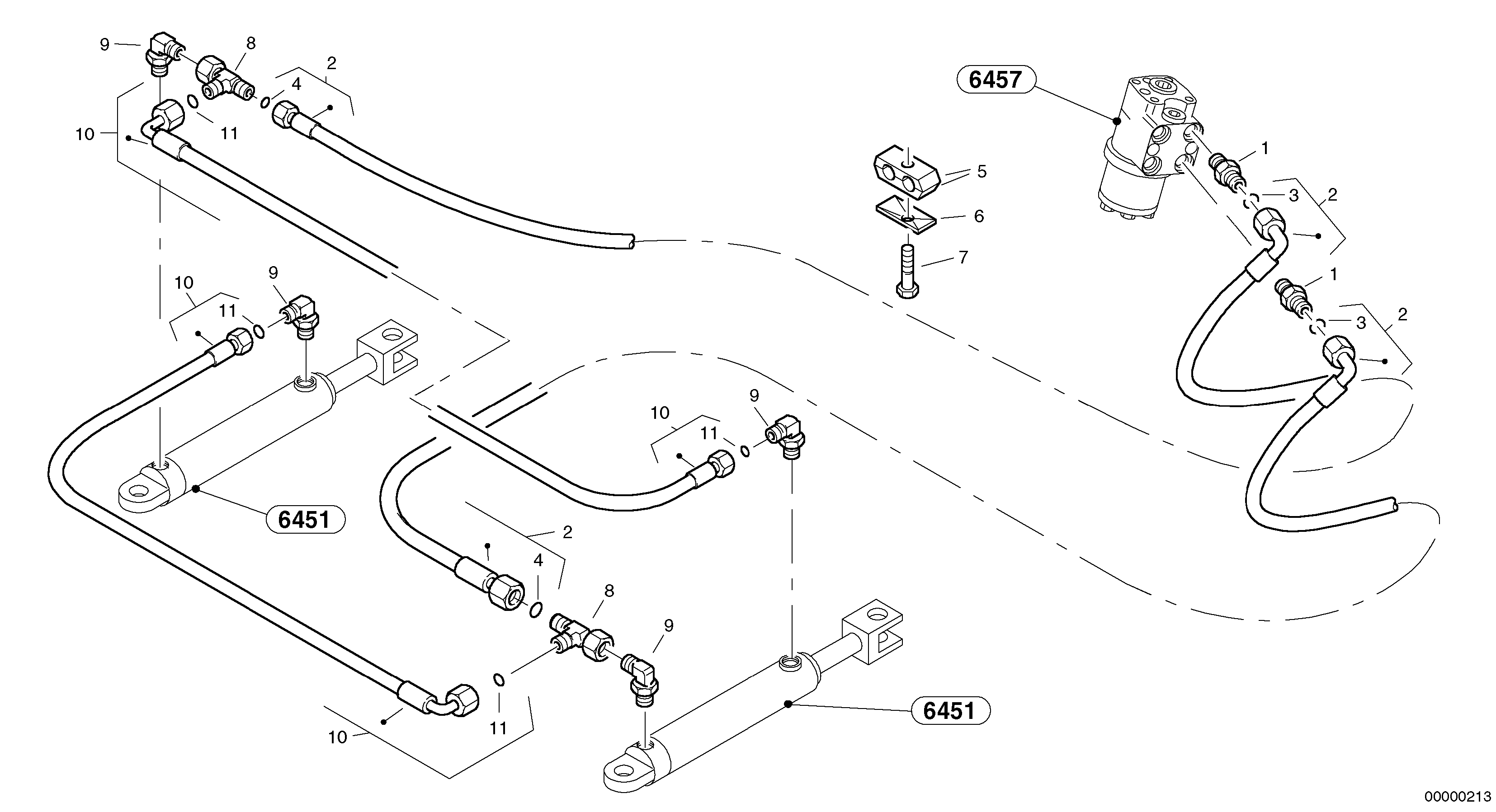 Steering-hydraulic equipment - front vehicle — volvo parts diagram