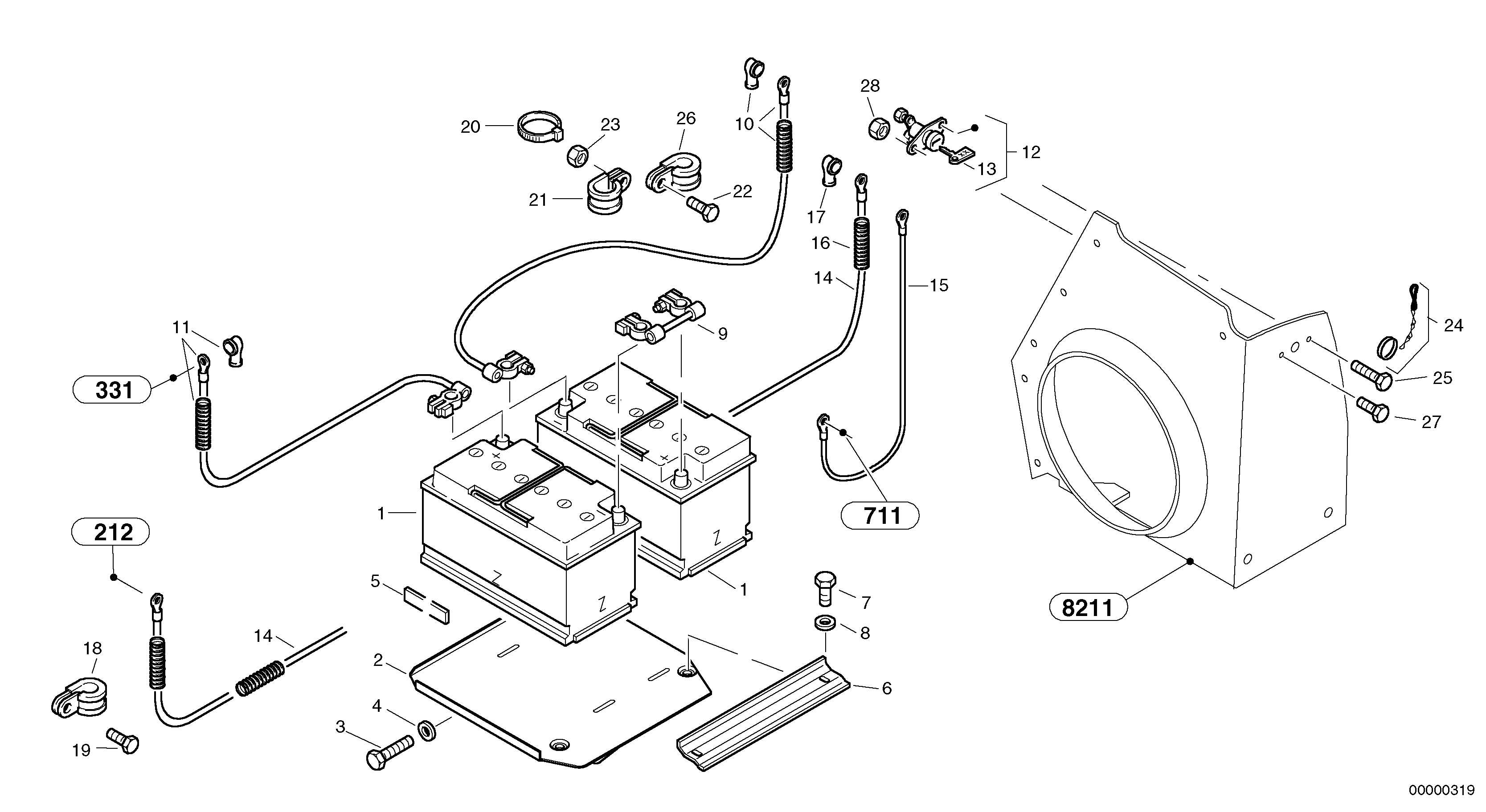 Battery - Relay-group — volvo parts diagram