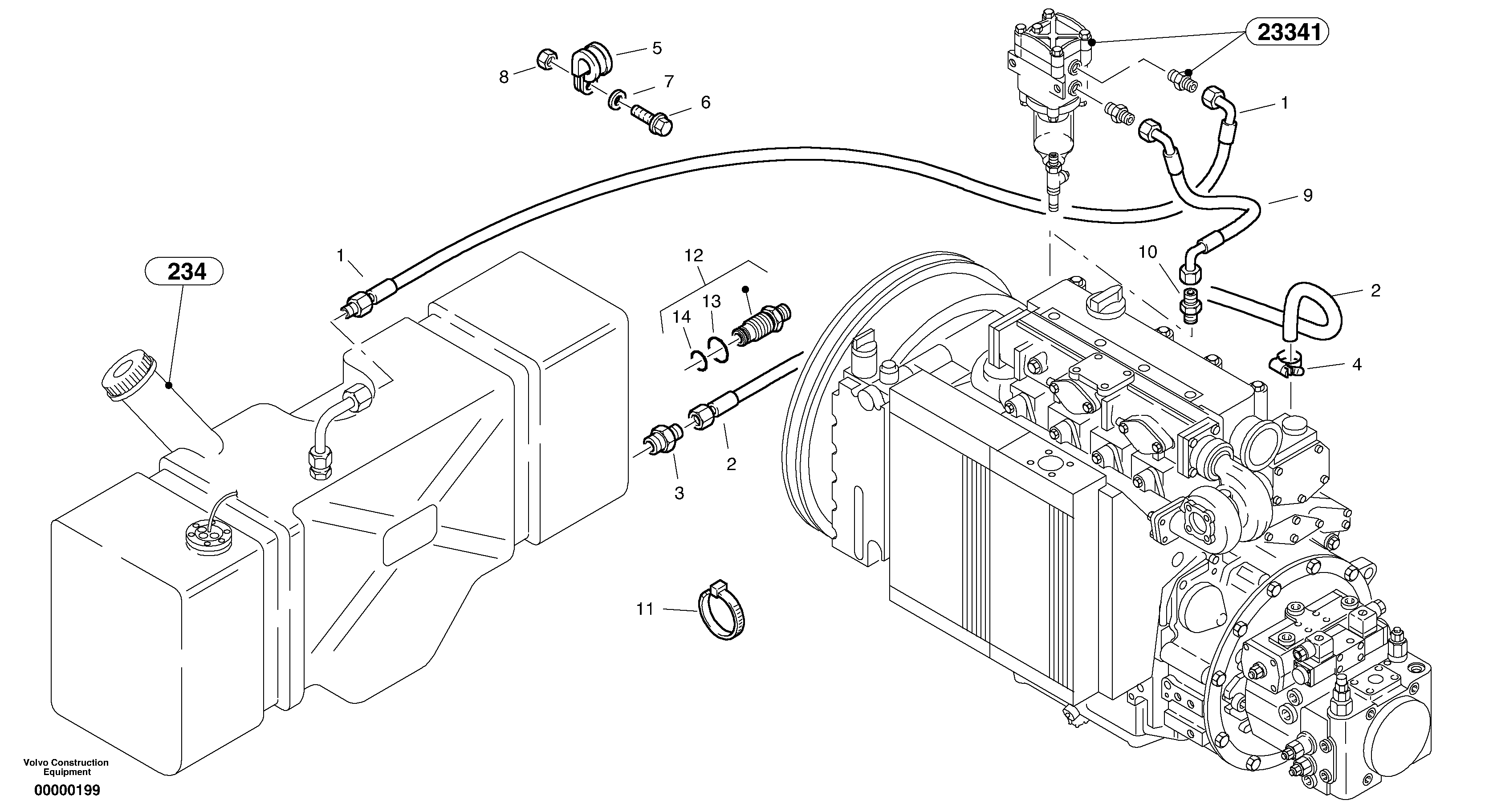 Fuel pipes — volvo parts diagram