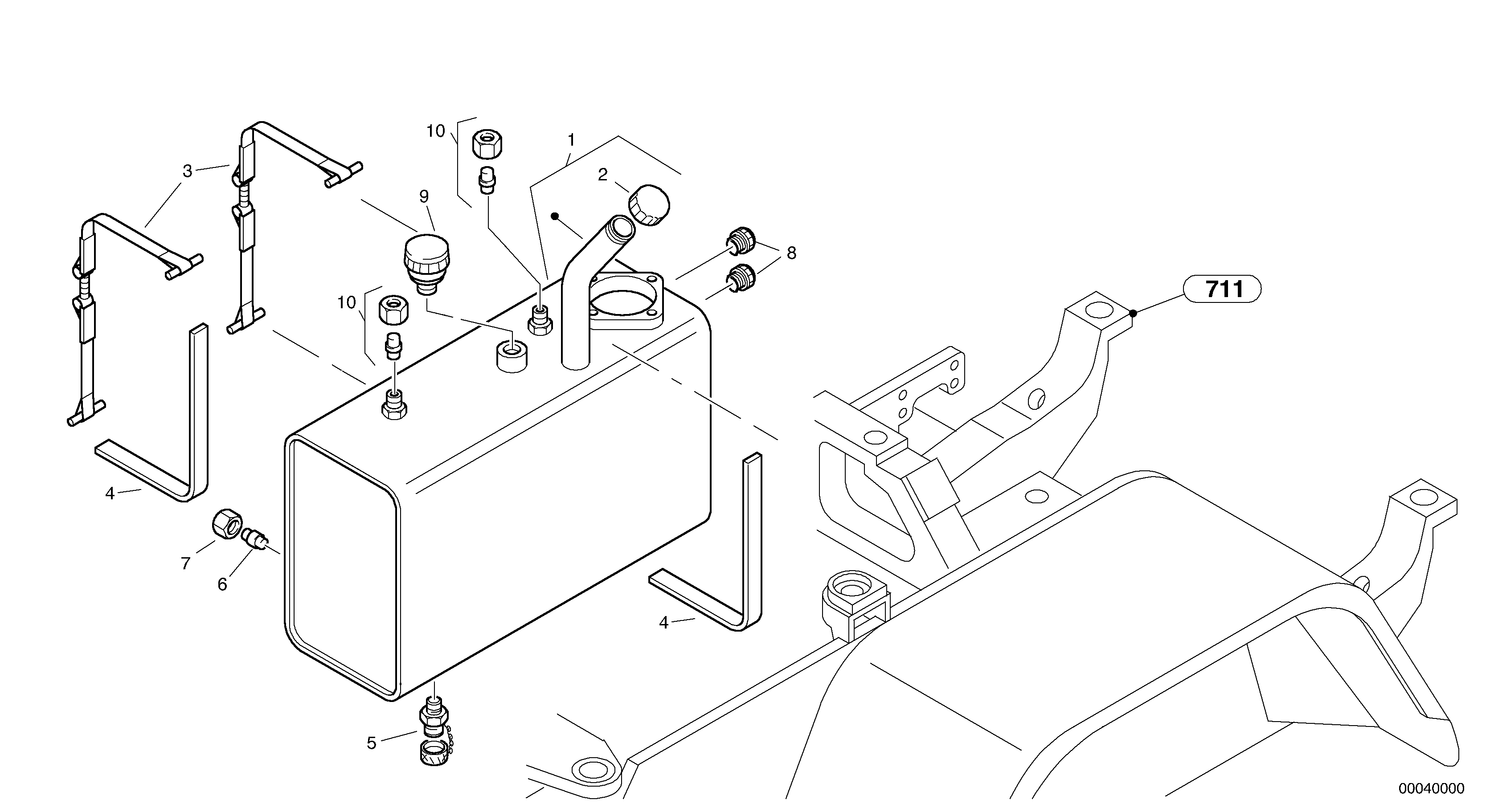 Hydraulic oil tank — volvo parts diagram