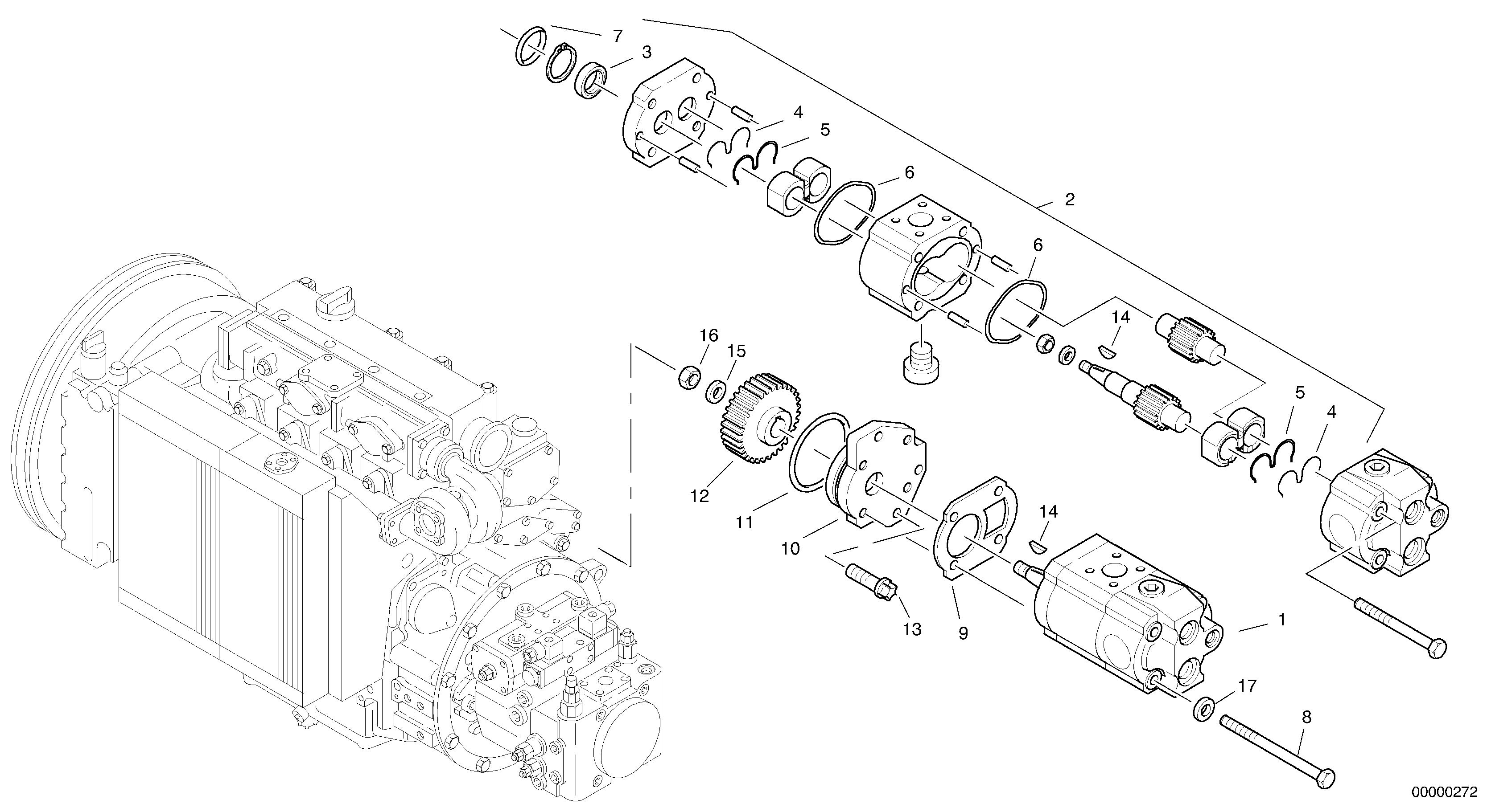 Steering pump — volvo parts diagram