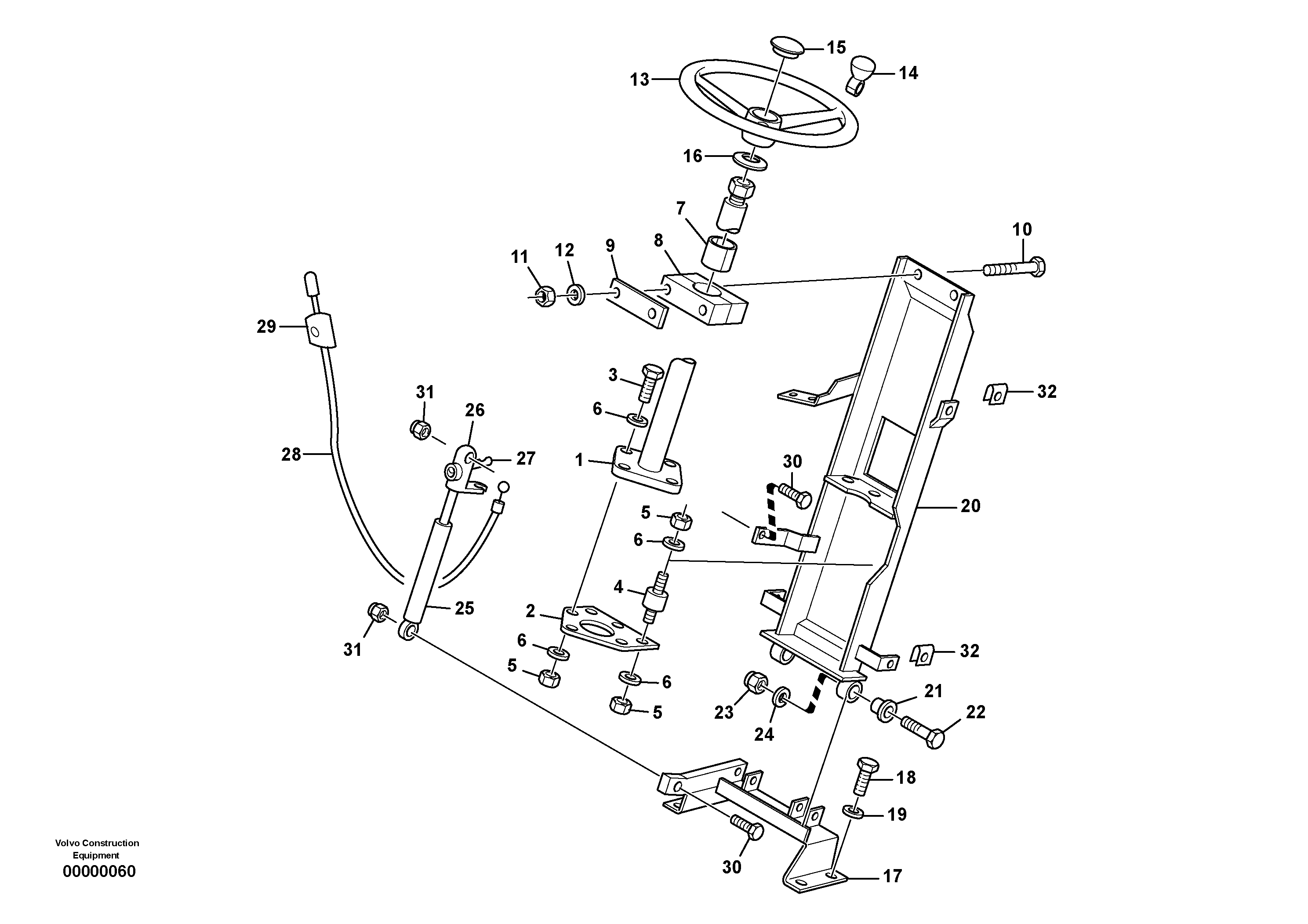 Steering assembly — volvo parts diagram