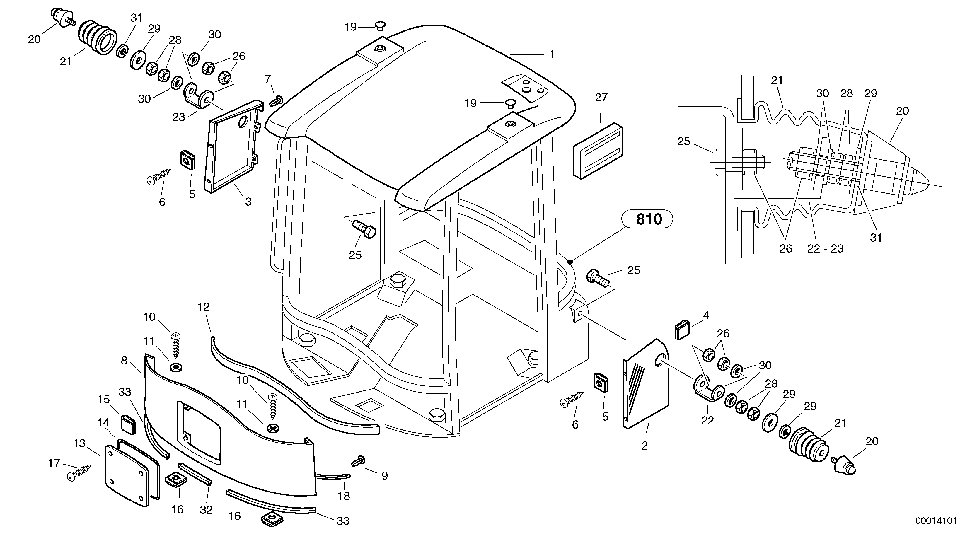 Driver's cabin — volvo parts diagram