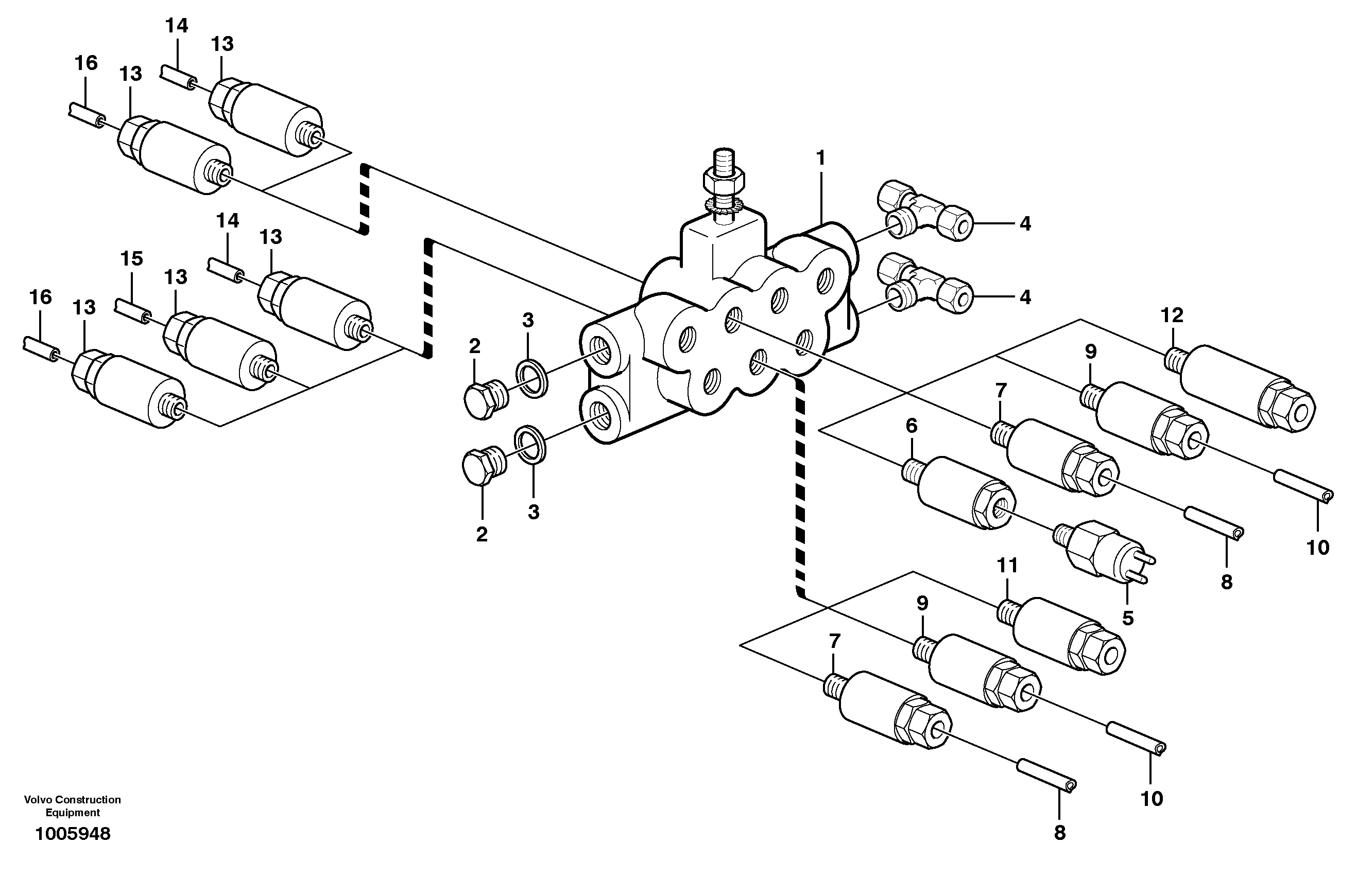 Distribution block, B2.  80959, 82141 — volvo parts diagram