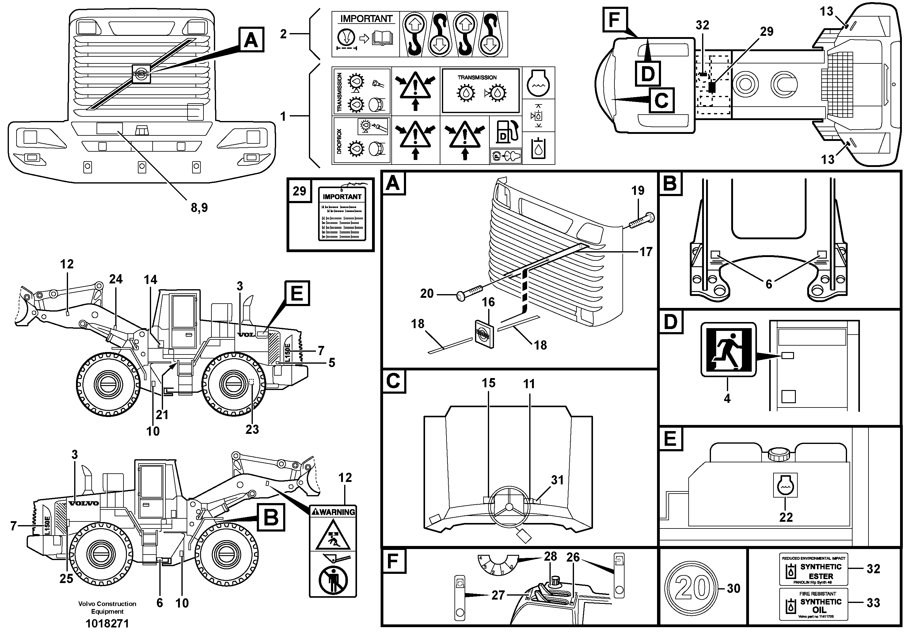 Sign plates and decals — volvo parts diagram