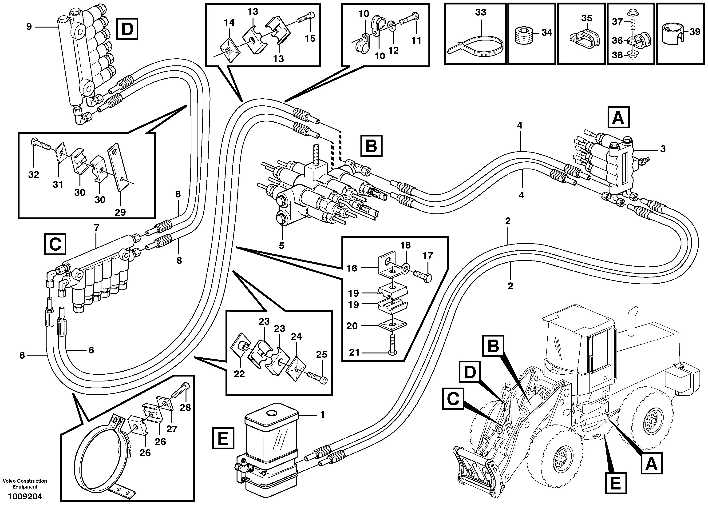 Central lubrication.  80959, 82141 SER NO - 7210 — volvo parts diagram
