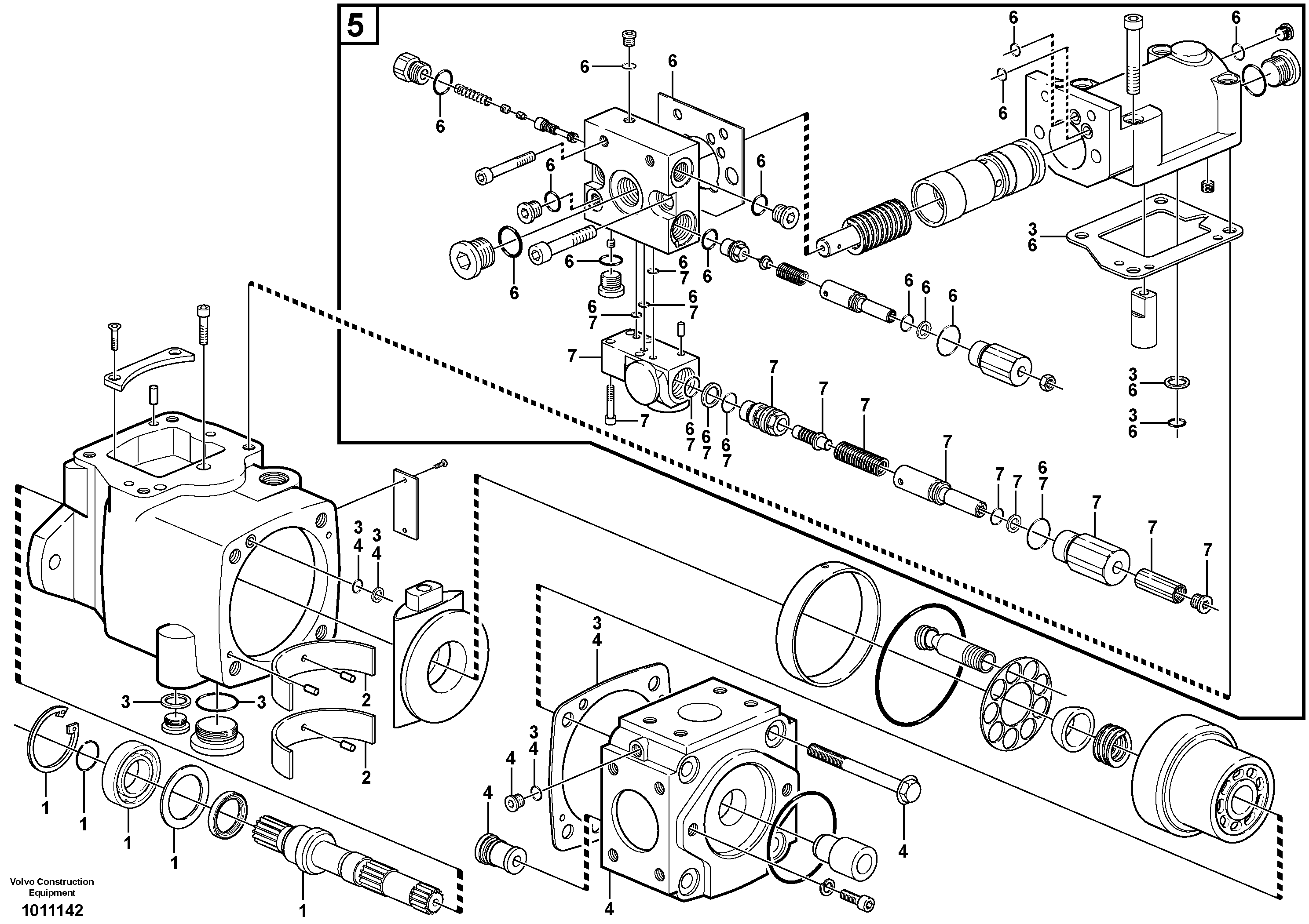 Hydraulic pump  P2 — volvo parts diagram