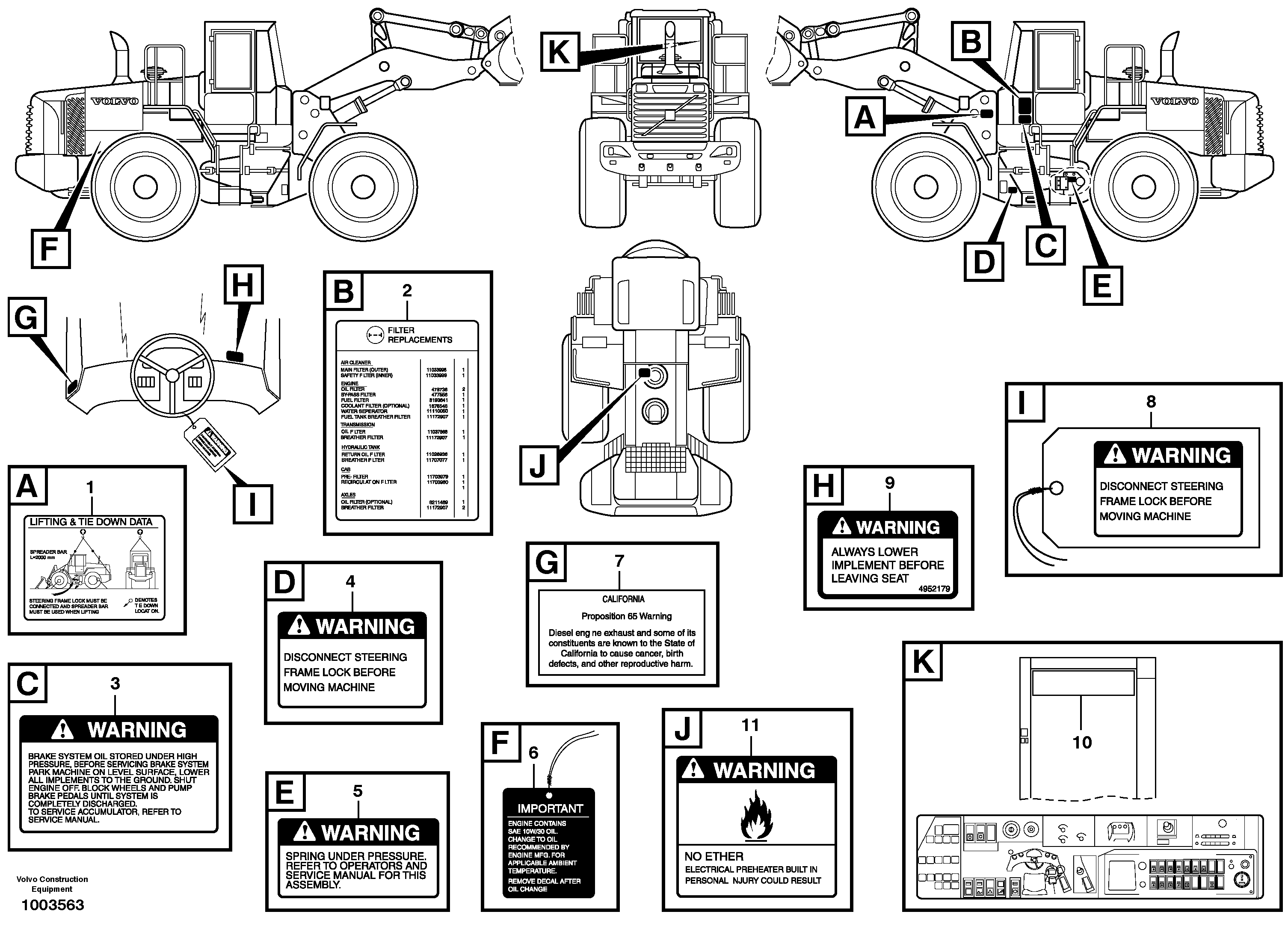 Decals  80689 — volvo parts diagram
