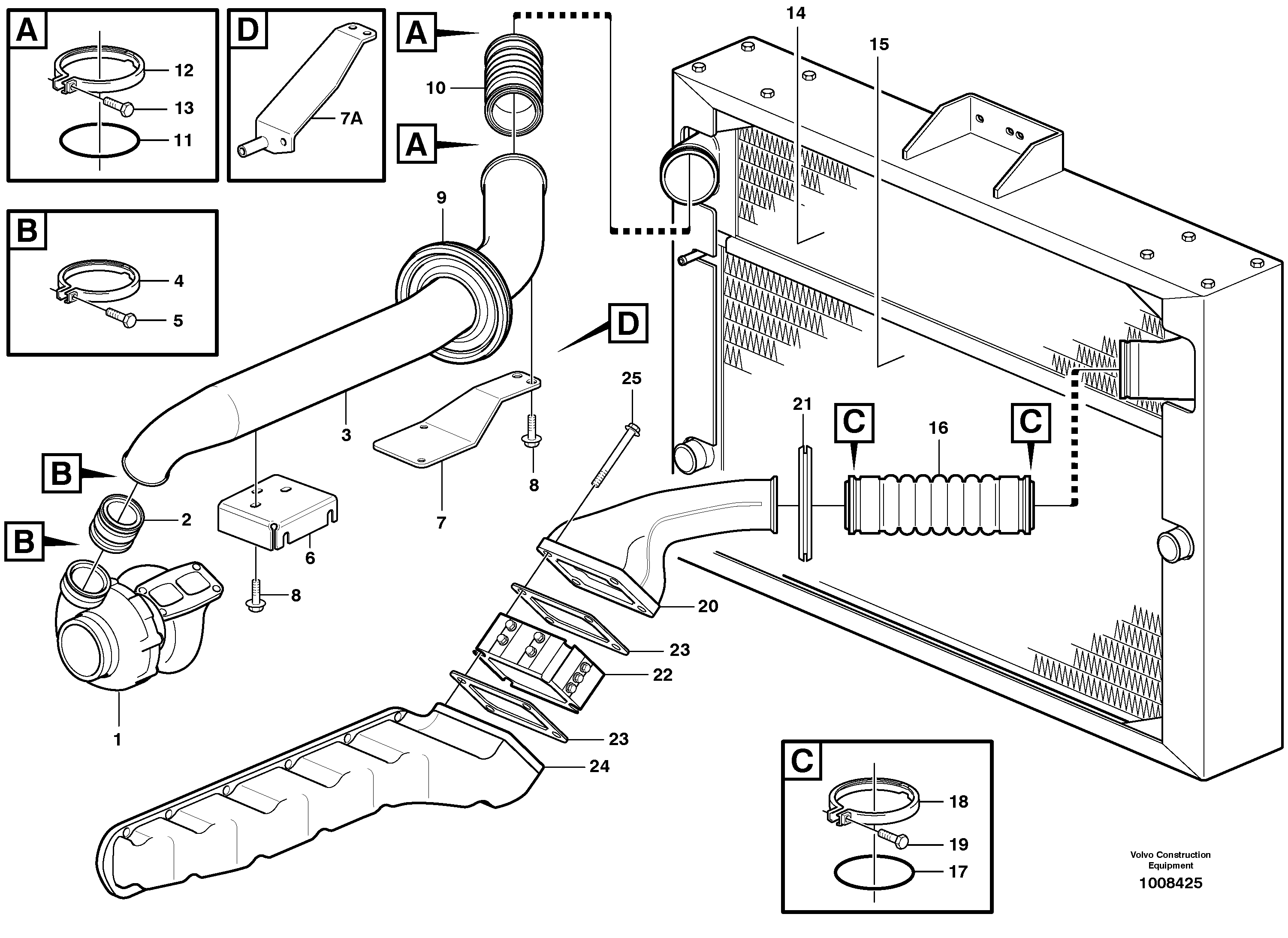 Intercooler — volvo parts diagram
