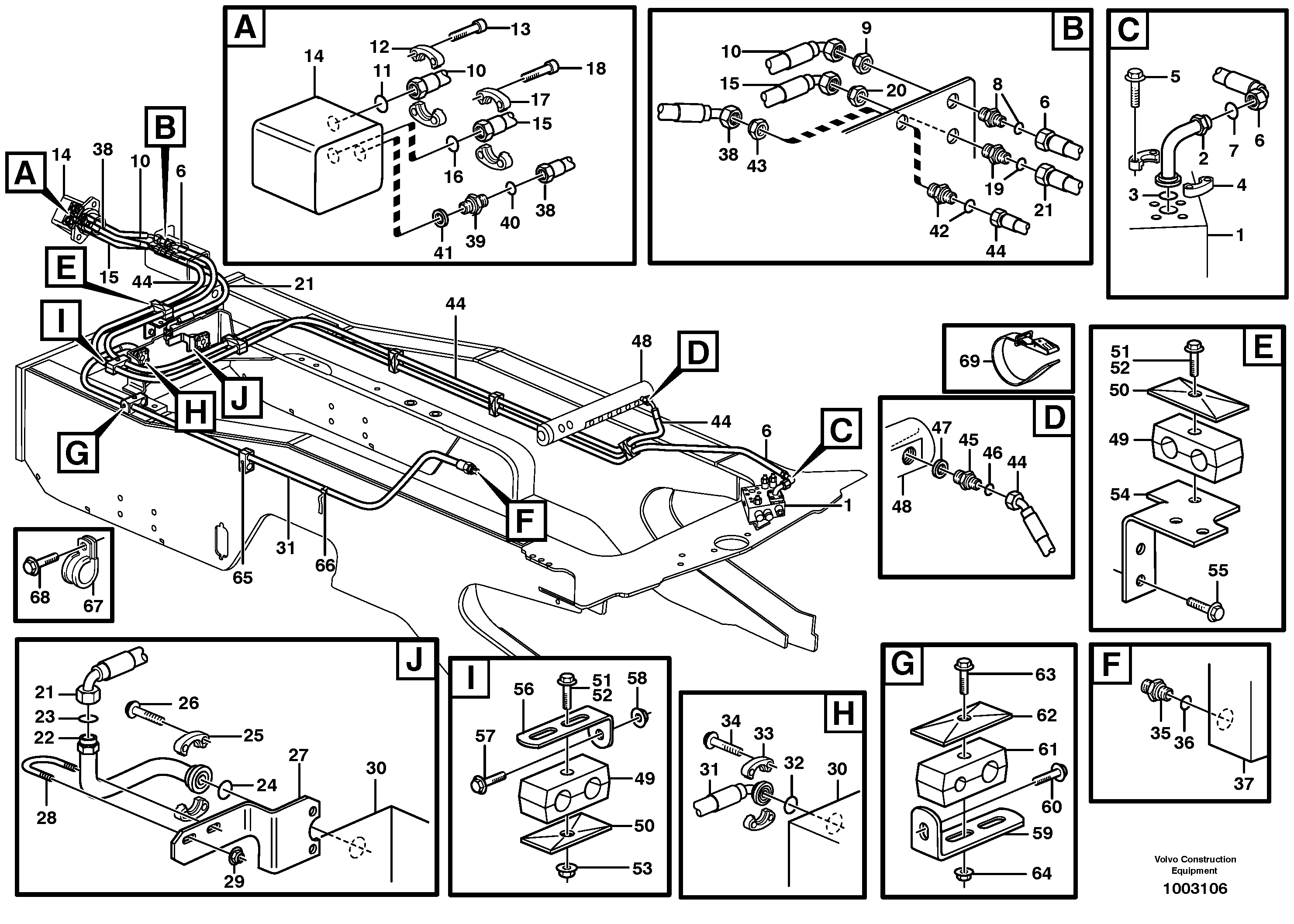 Hoses to fan drive — volvo parts diagram