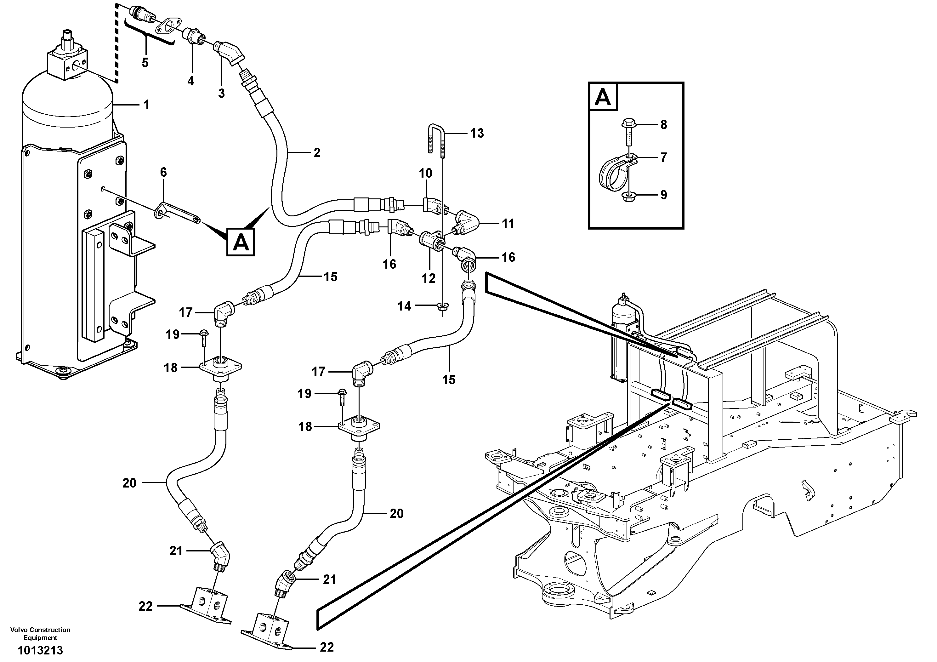 Fire suppression system  82592 — volvo parts diagram