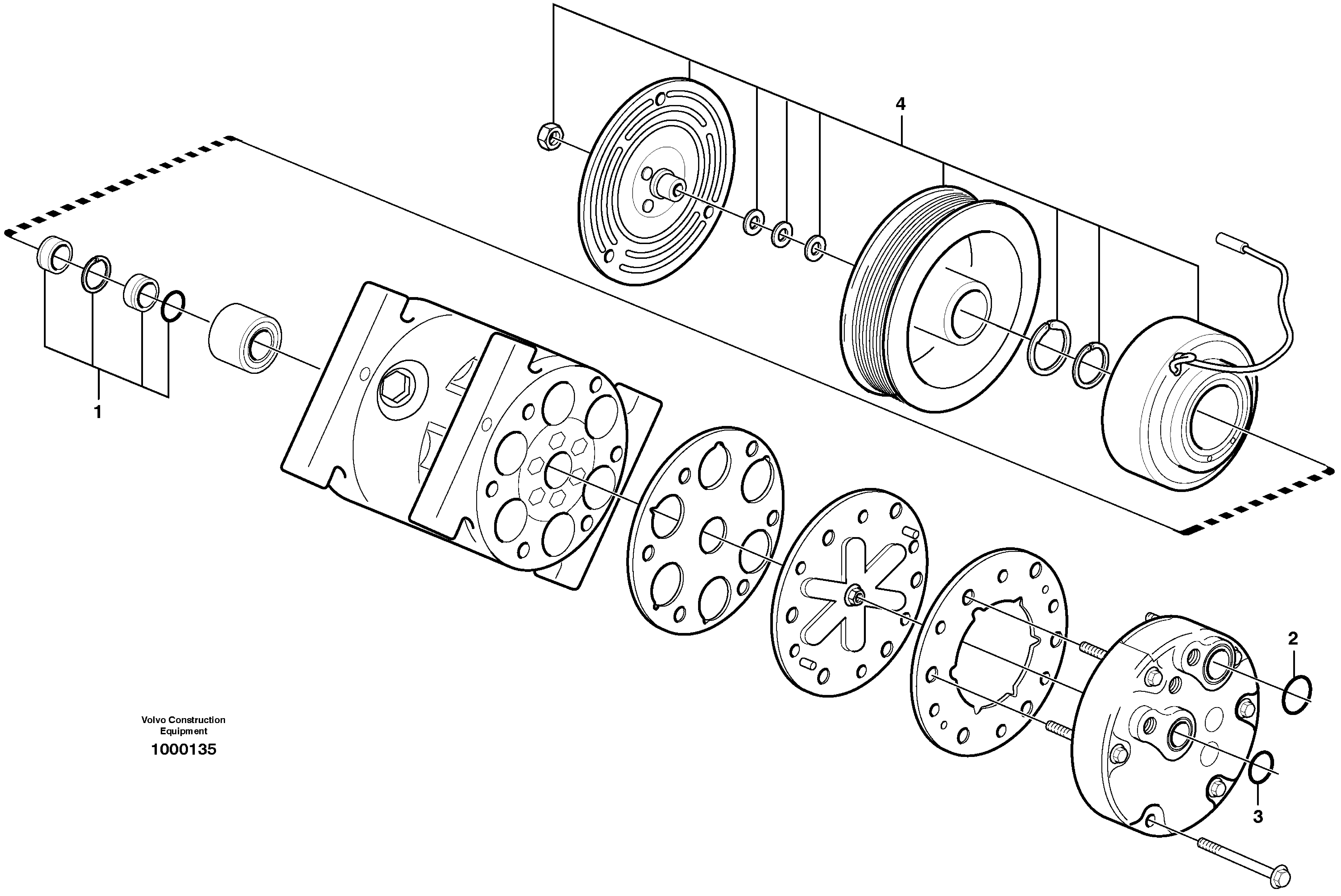 Compressor.  80869, 82776 — volvo parts diagram