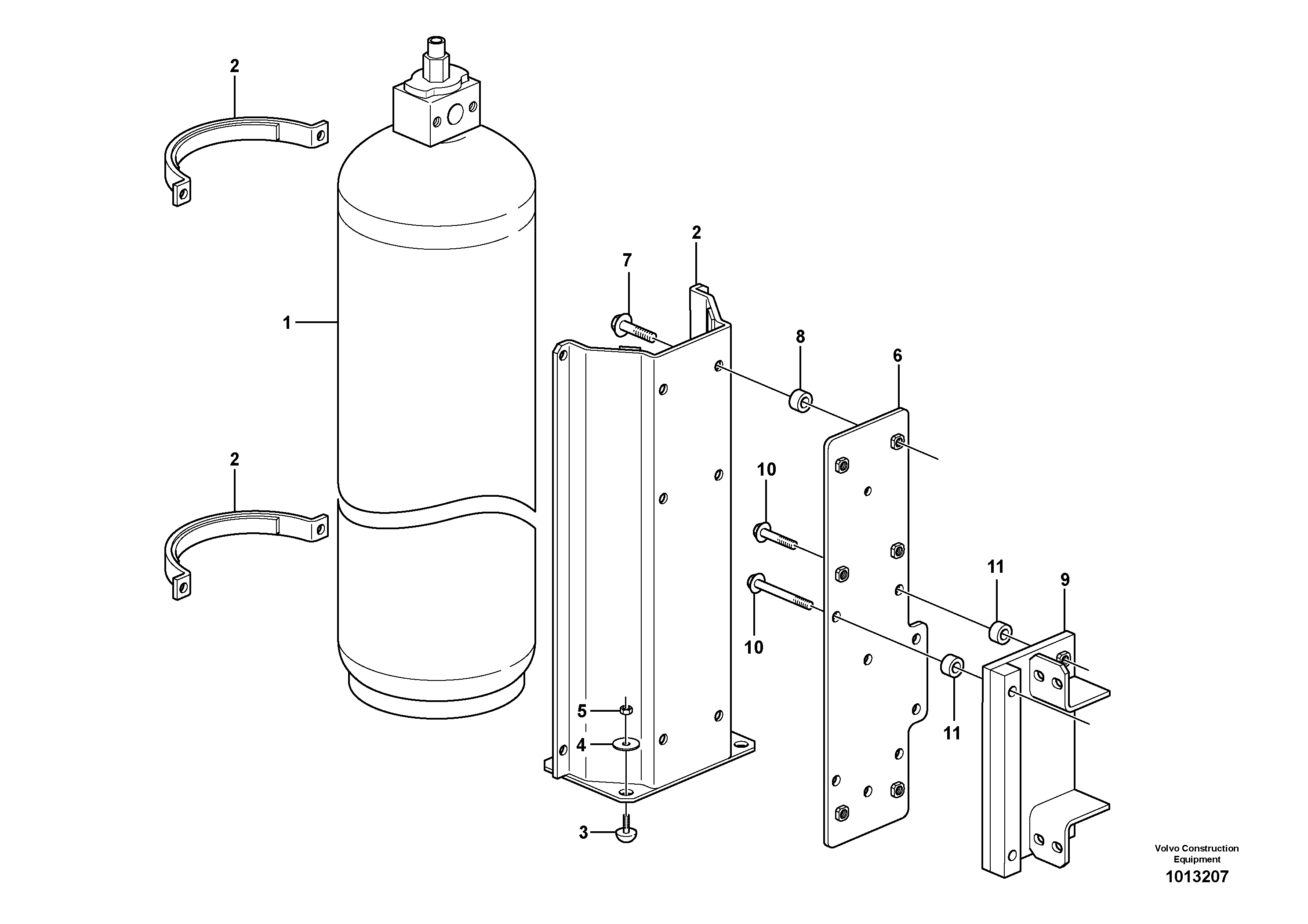 Tank with fitting parts  82592 — volvo parts diagram