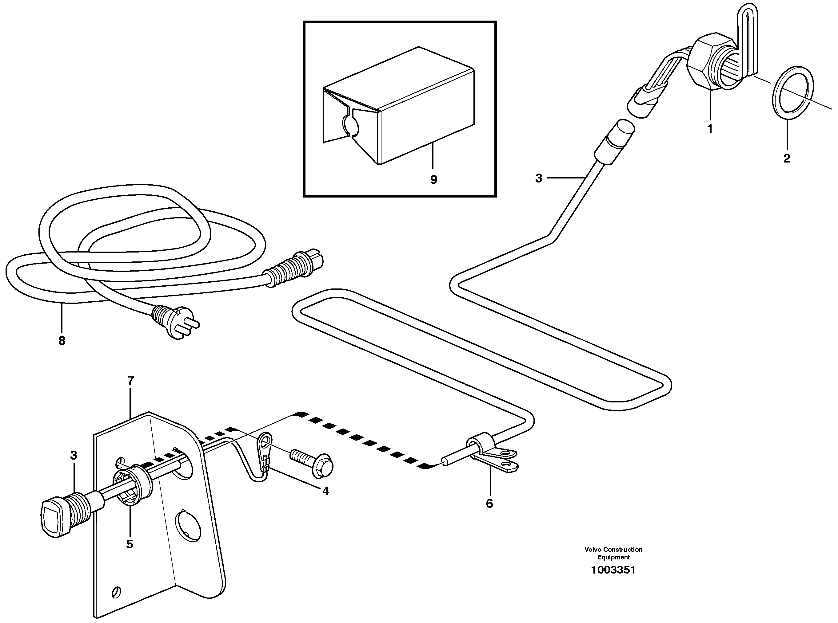 Engine heater.  80865 — volvo parts diagram