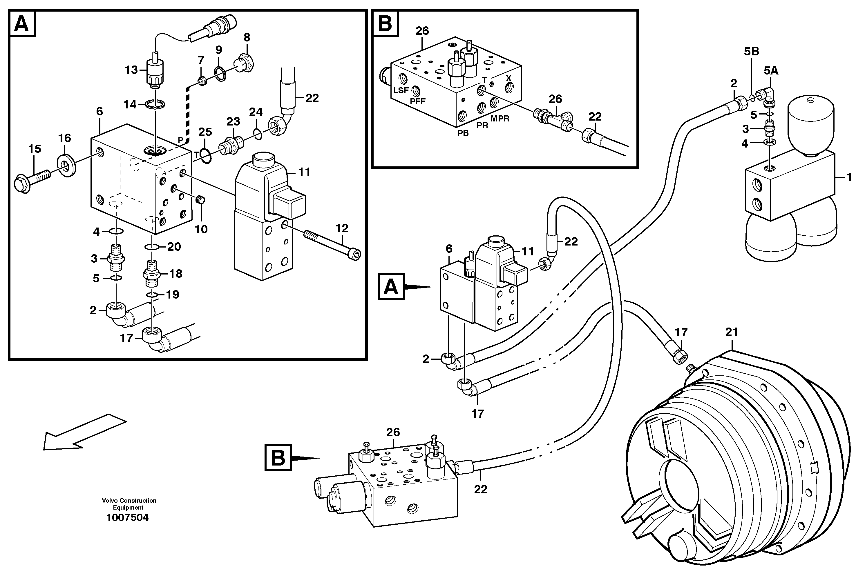 Parking brake — volvo parts diagram