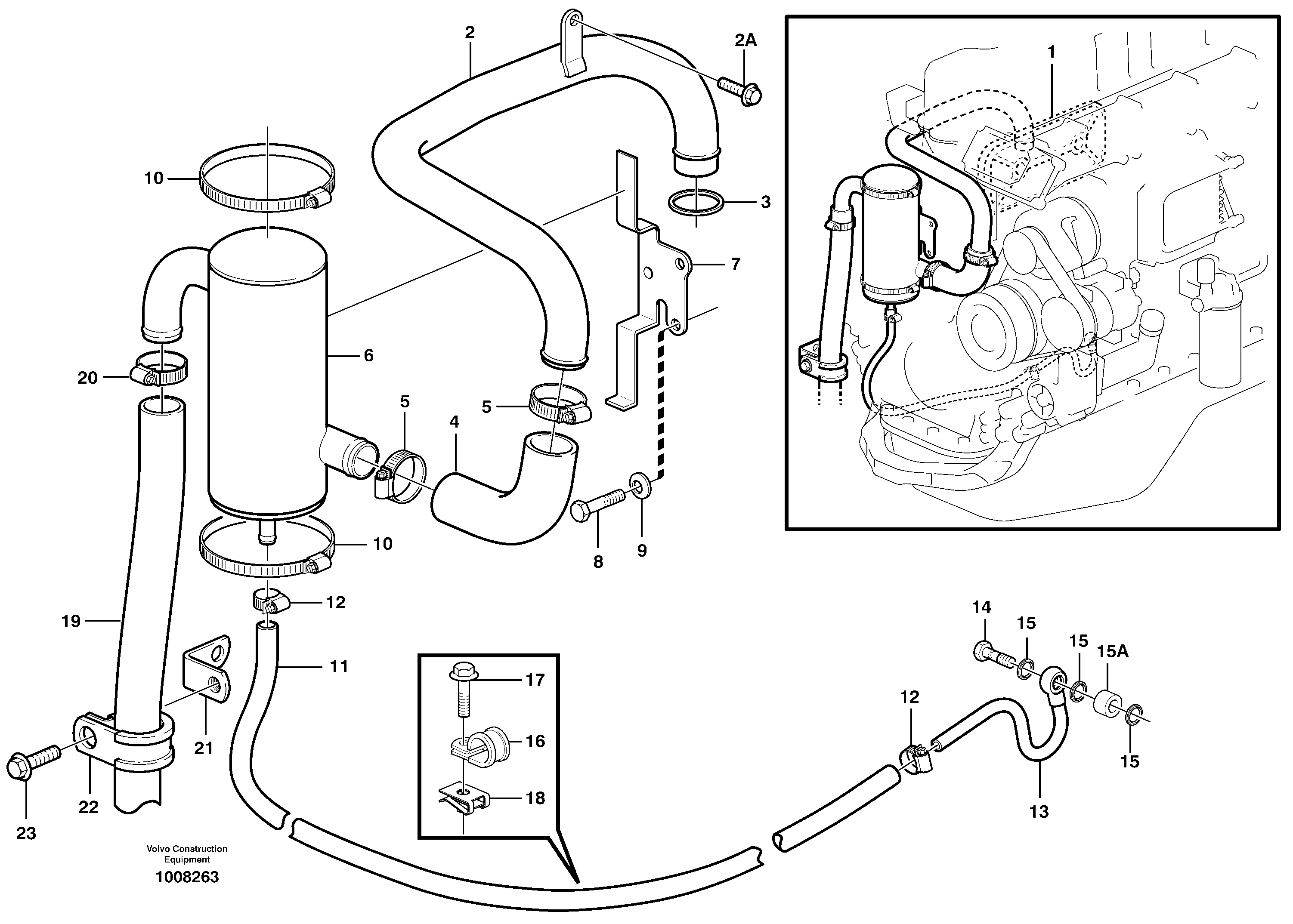Crankcase ventilation — volvo parts diagram