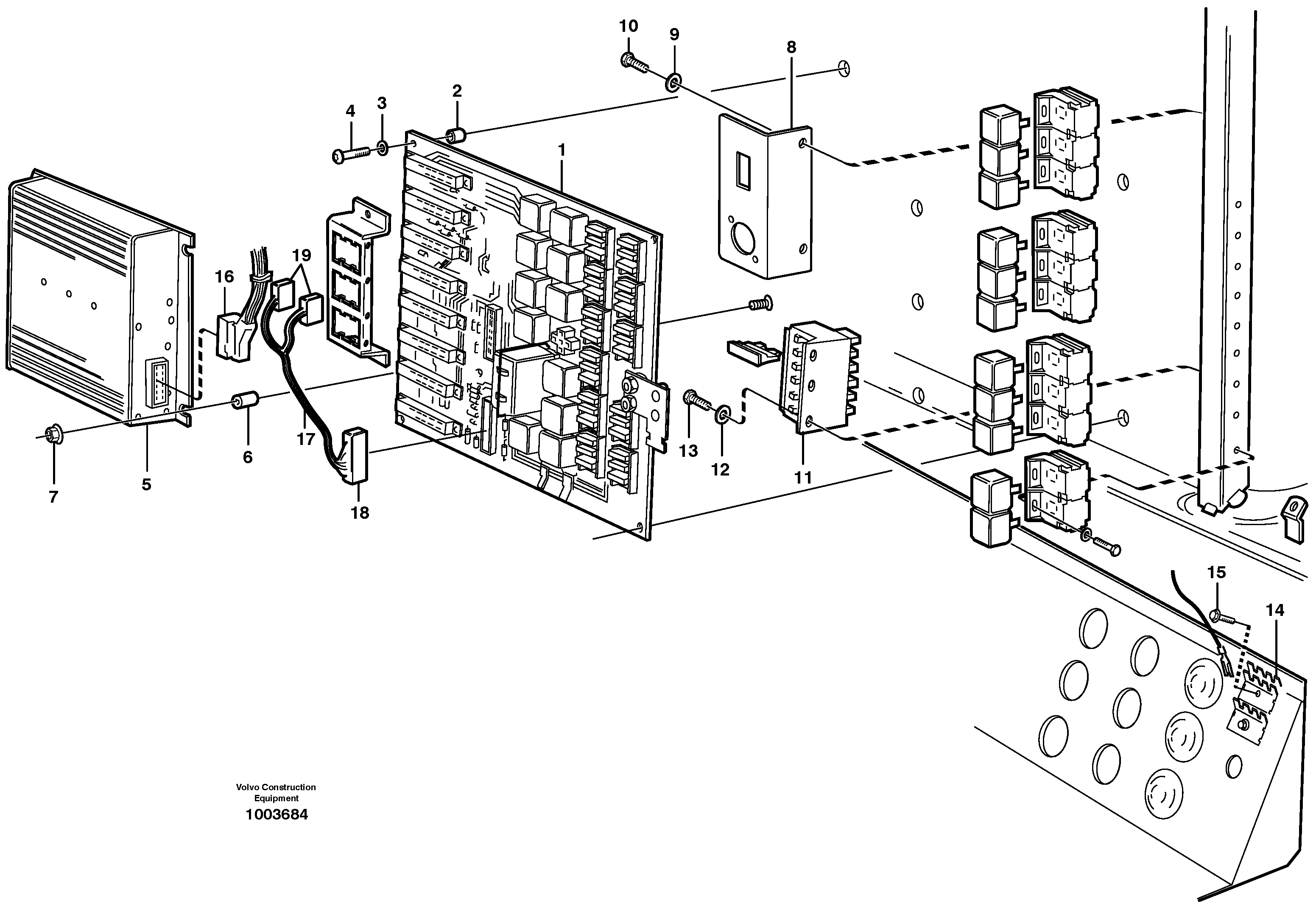 Electrical distribution box — volvo parts diagram