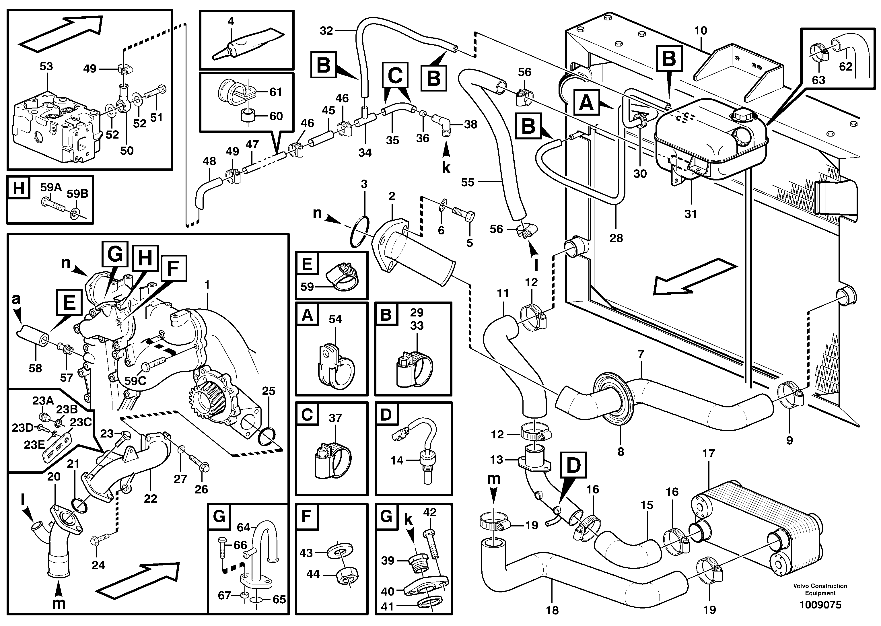 Cooling system — volvo parts diagram