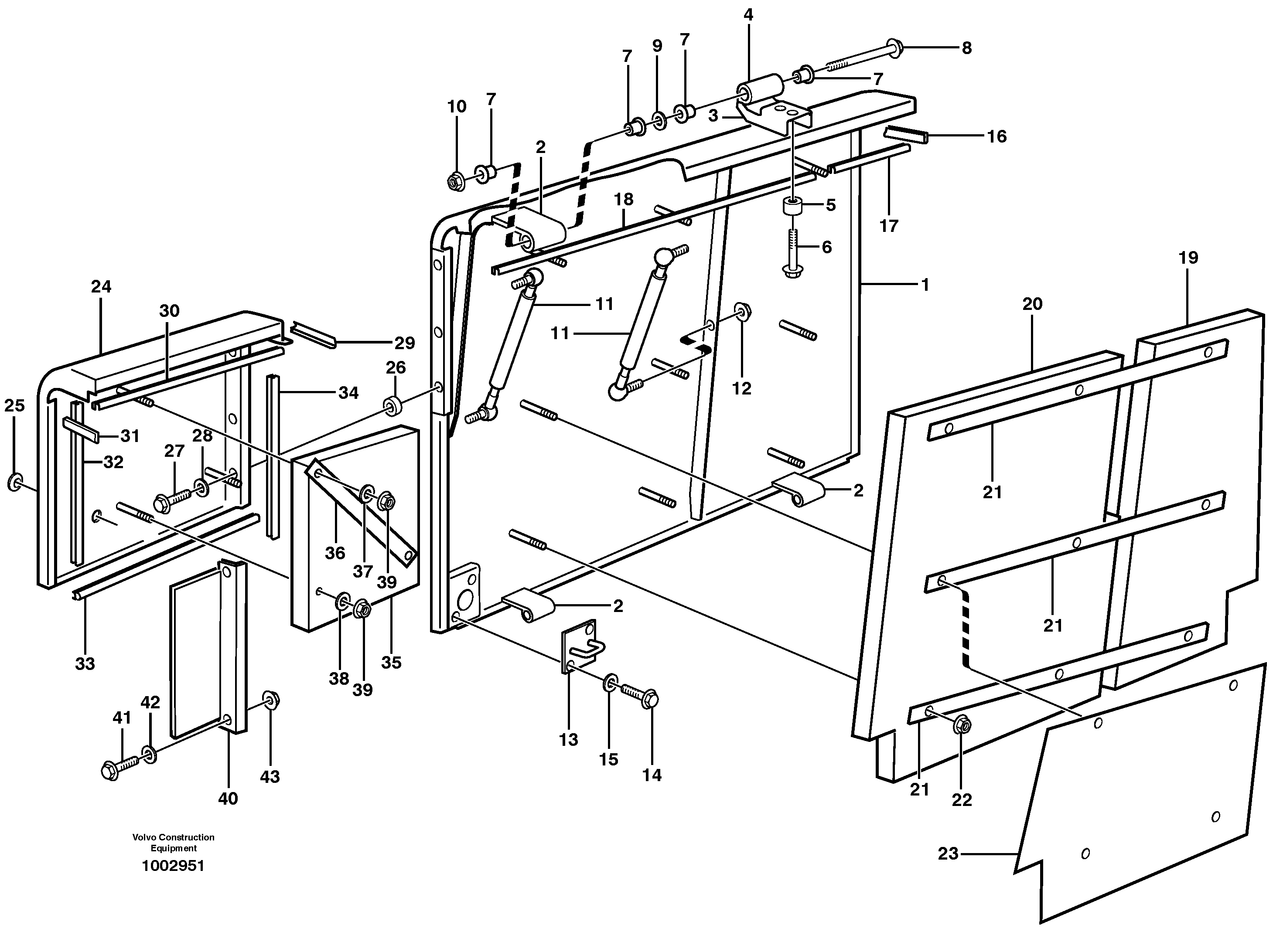 Side hatches  SER NO - 6815 — volvo parts diagram