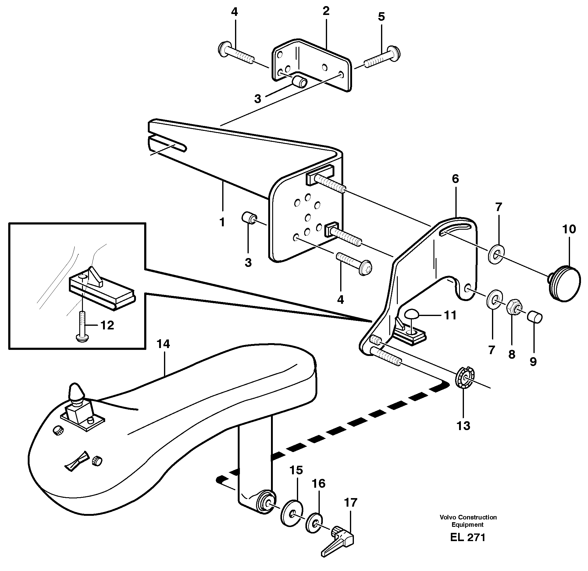 CDC - steering, sheet metal parts.  80266 — volvo parts diagram