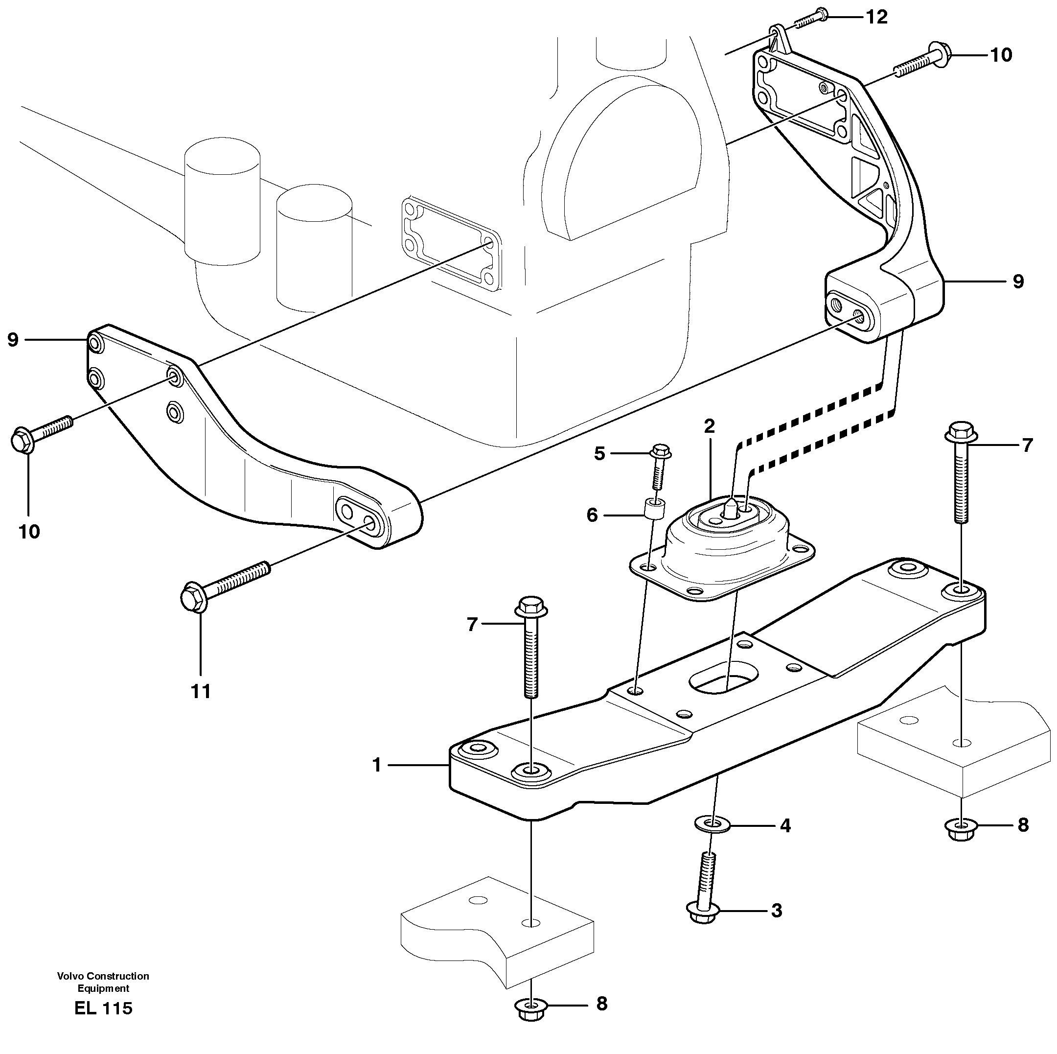 Engine mounting — volvo parts diagram