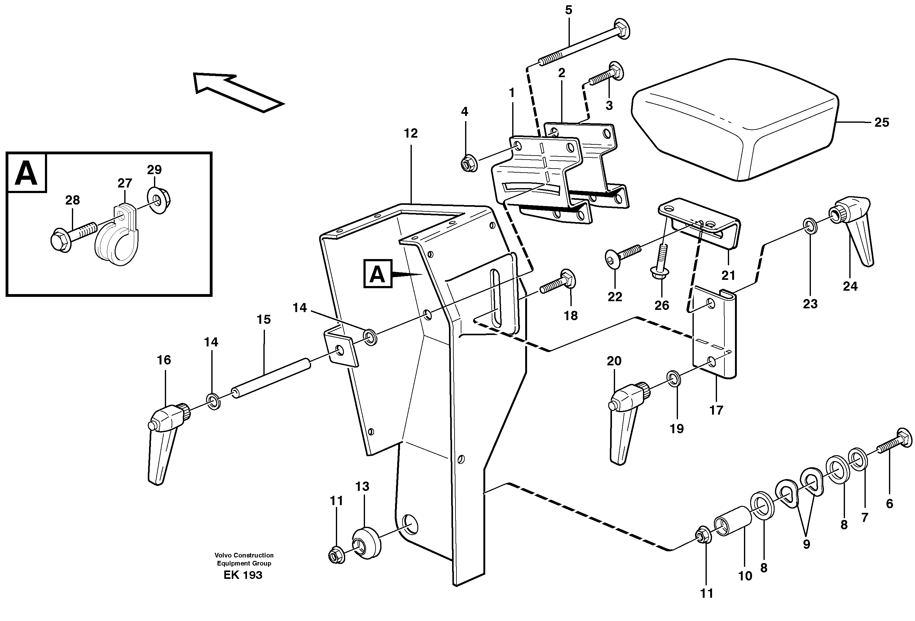 Armrest — volvo parts diagram