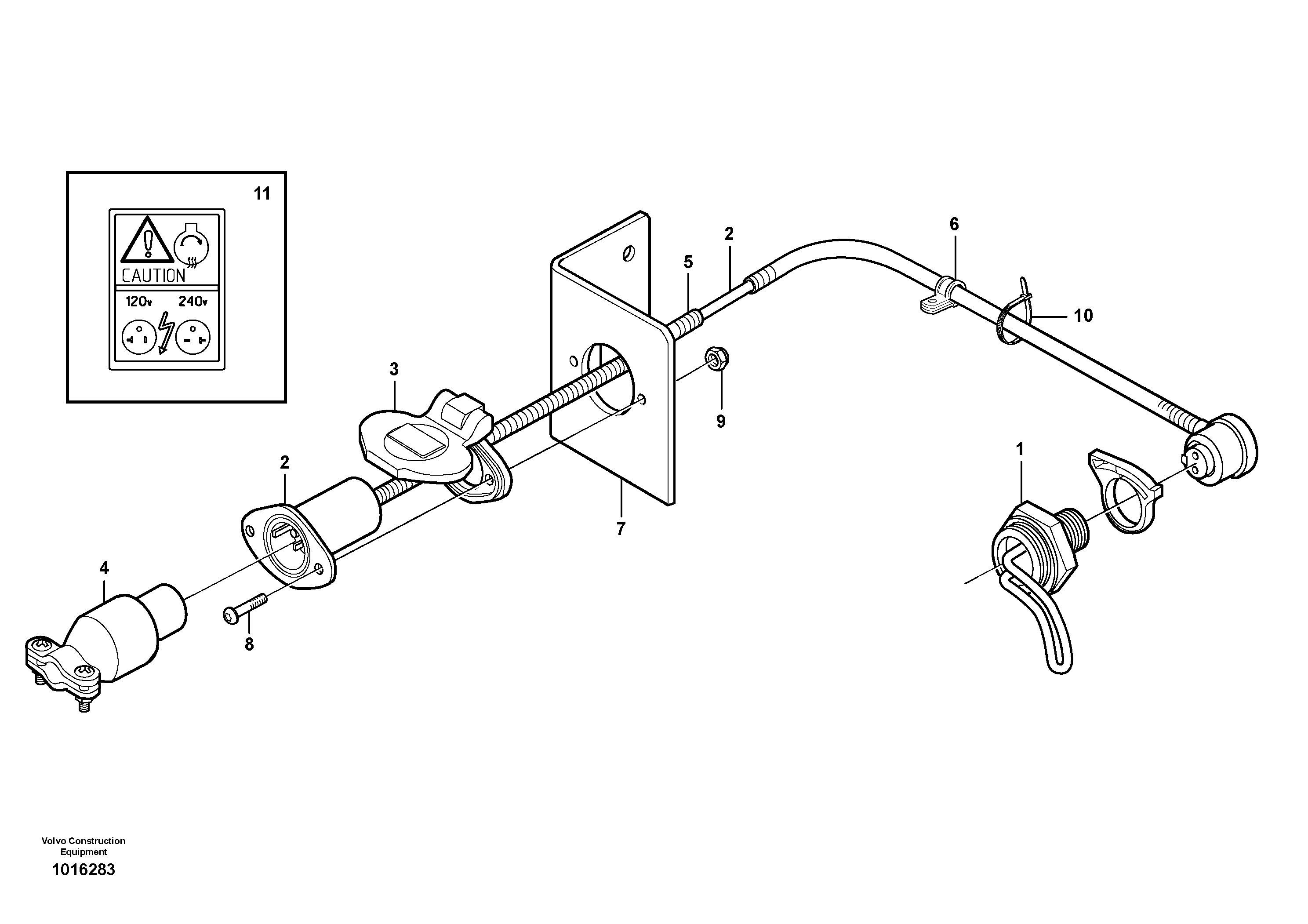 Engine heater.  80866 — volvo parts diagram