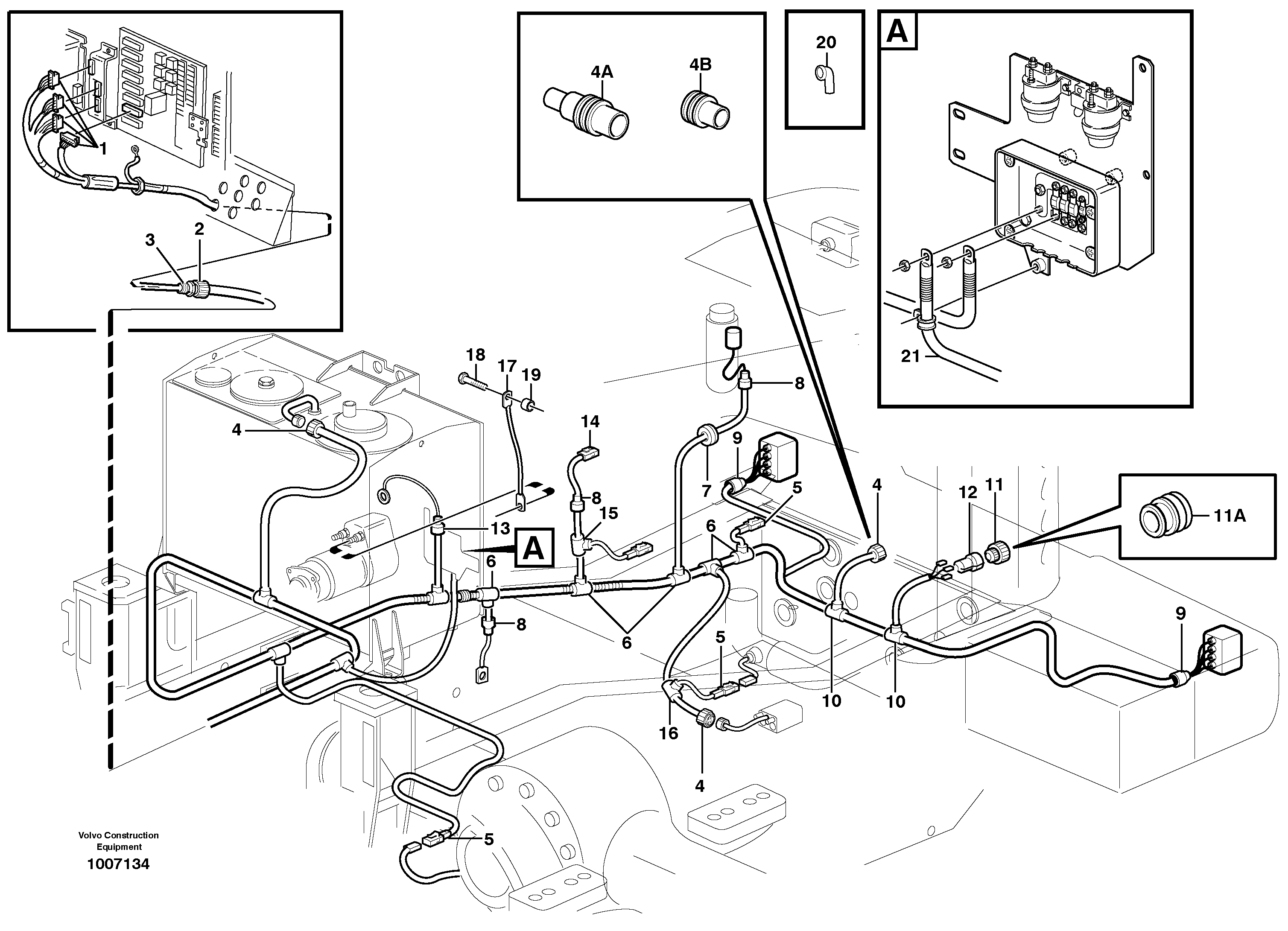 Cable harness, rear — volvo parts diagram