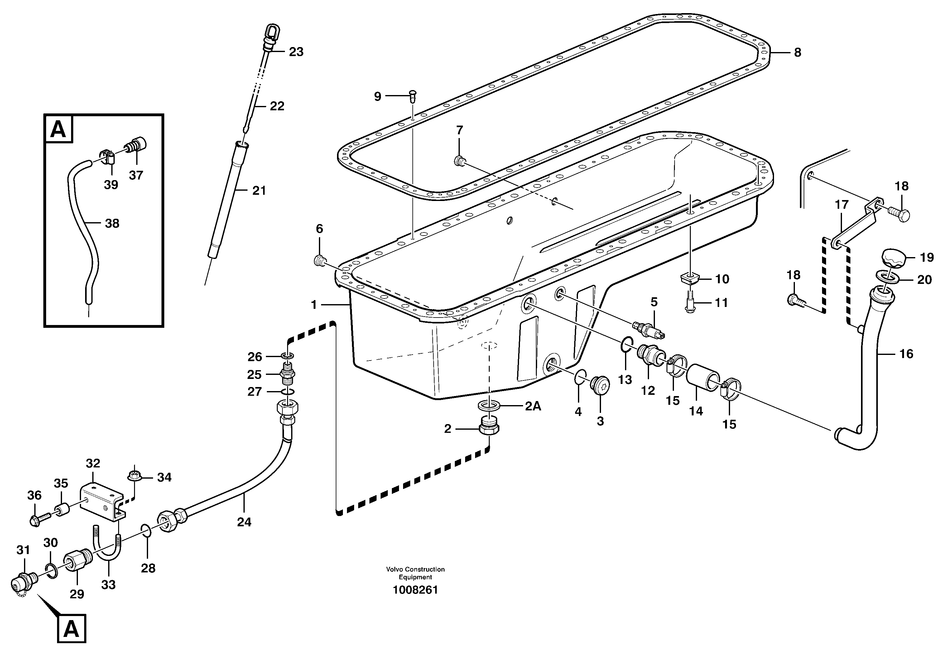 Oil sump — volvo parts diagram