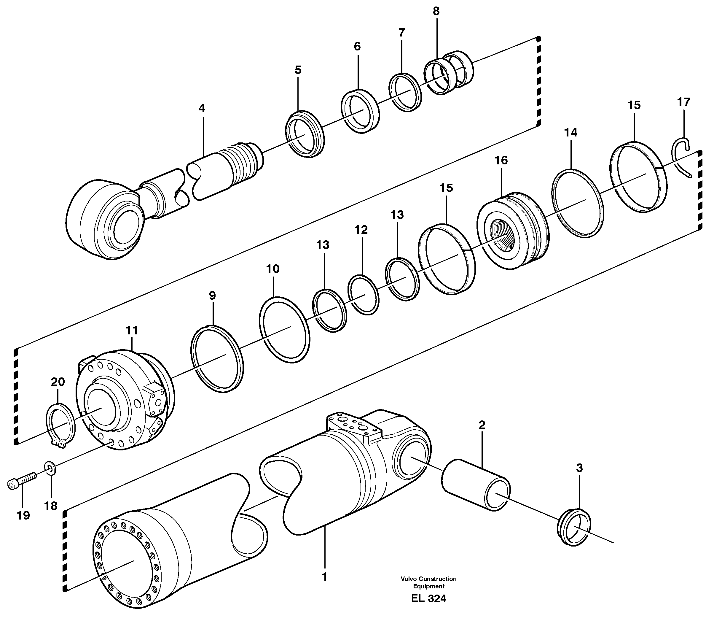 Hydraulic cylinder, tilting — volvo parts diagram