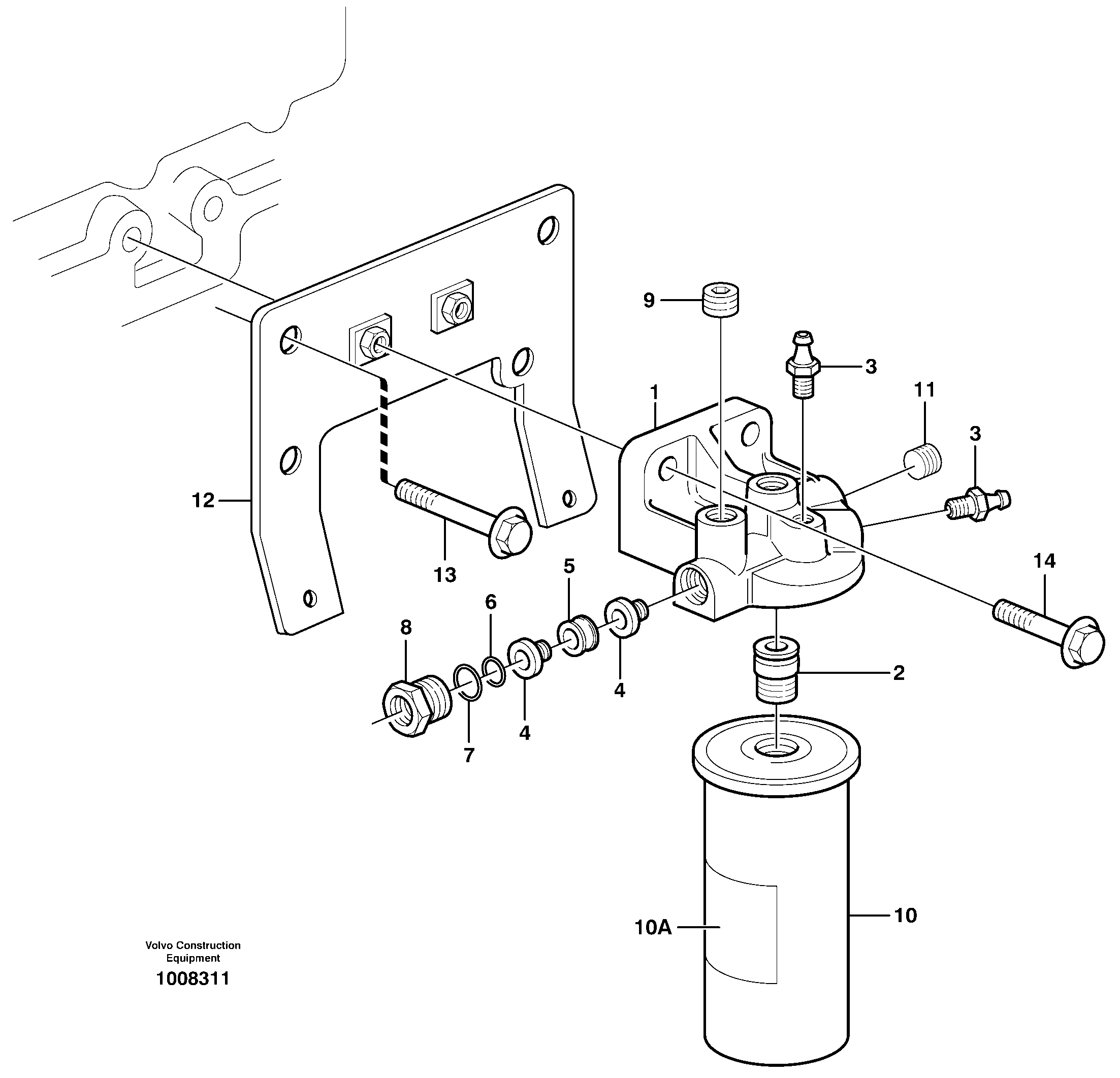 Fuel filter — volvo parts diagram