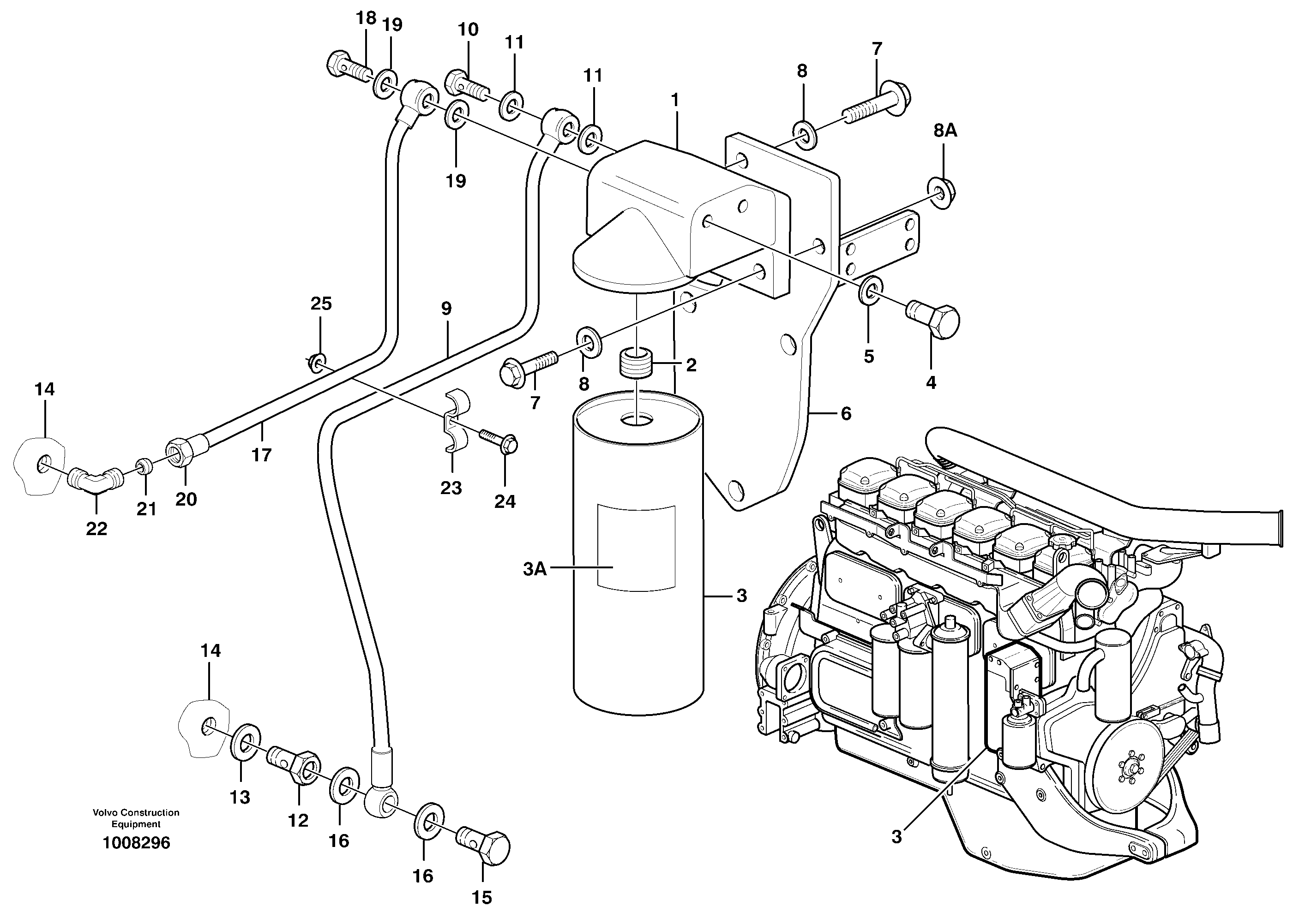 Oil filter by pass — volvo parts diagram