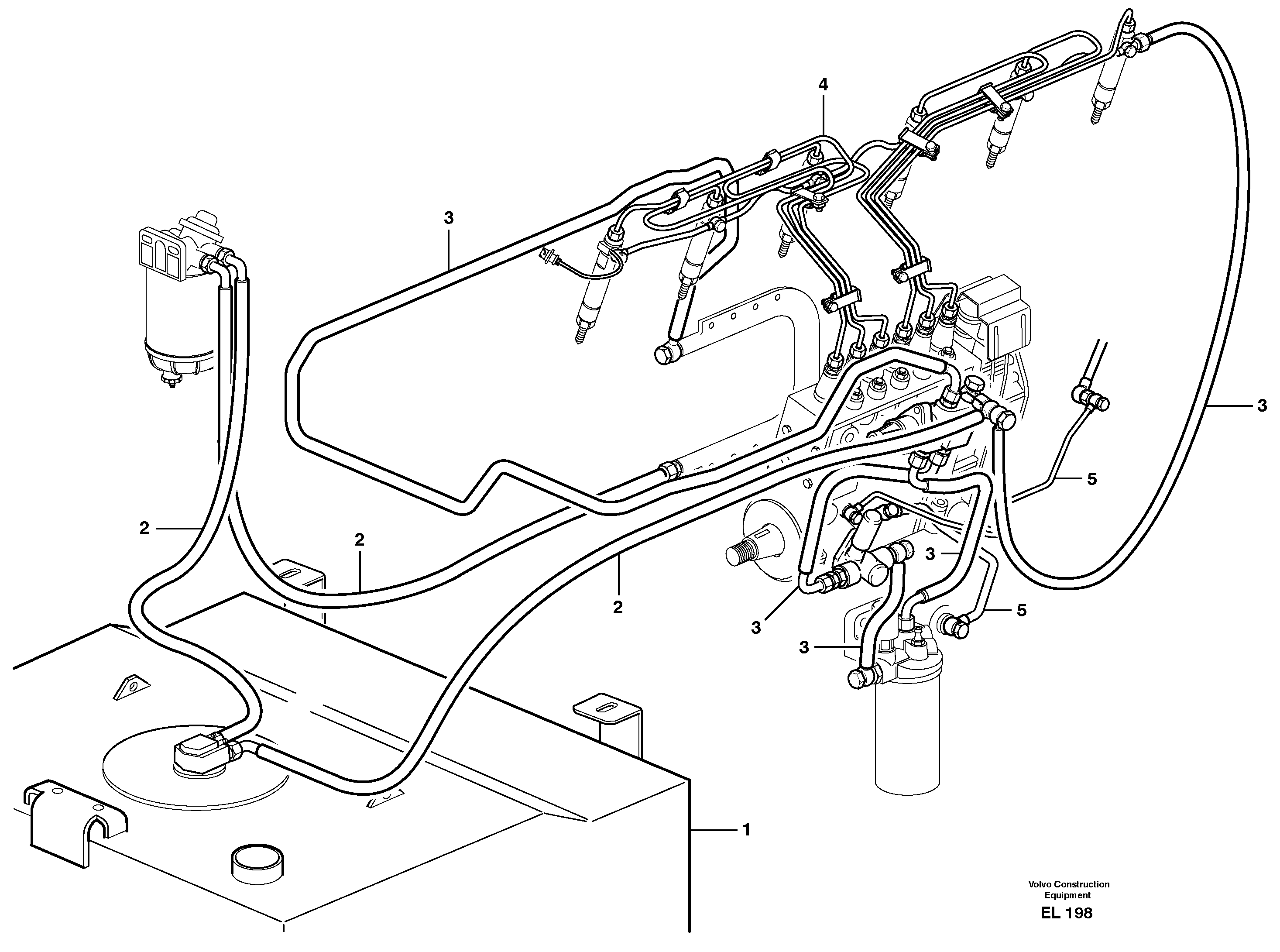 Fuel system — volvo parts diagram