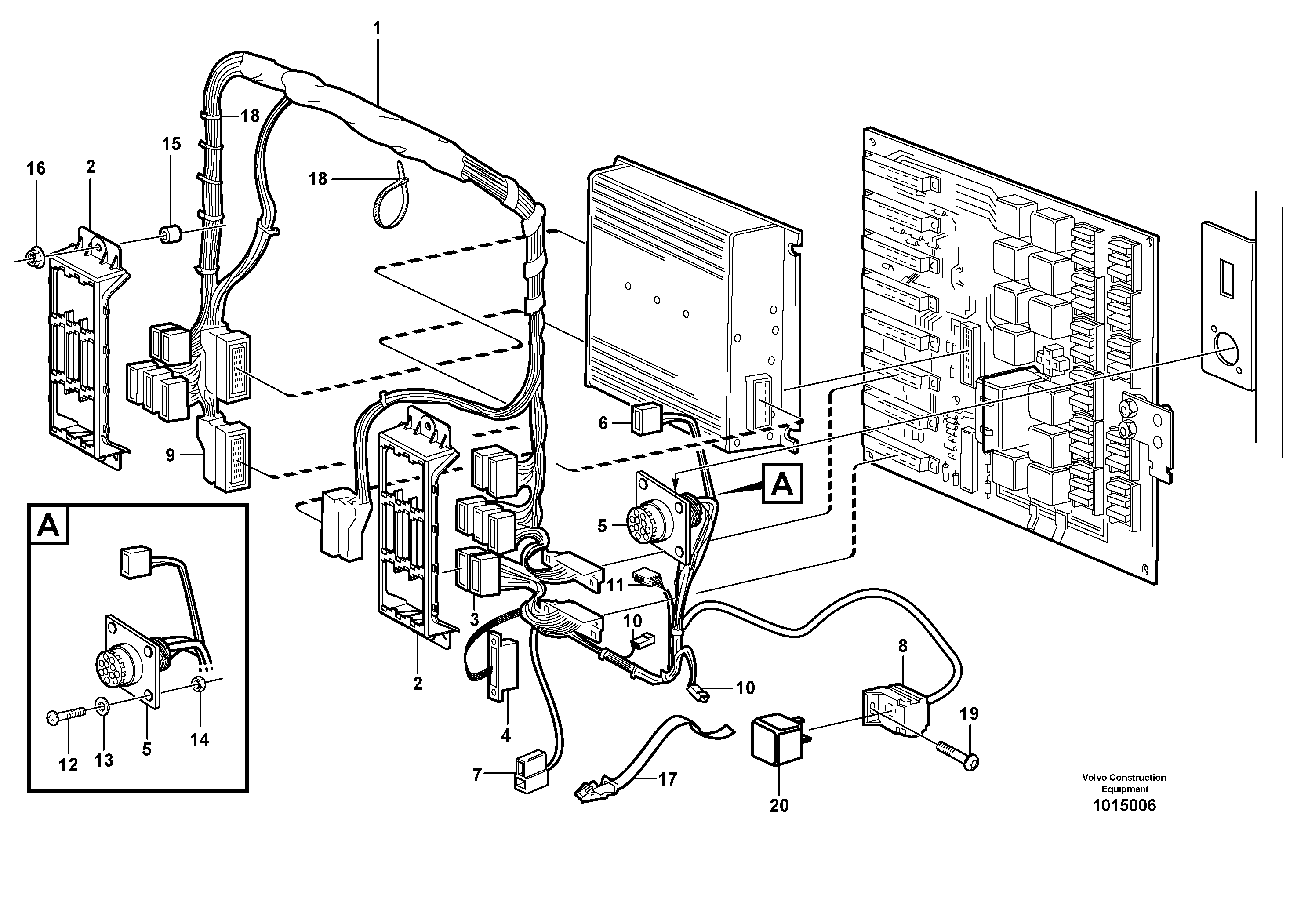 Electrical distribut.unitand cable harness  CAB 2538 - — volvo parts diagram