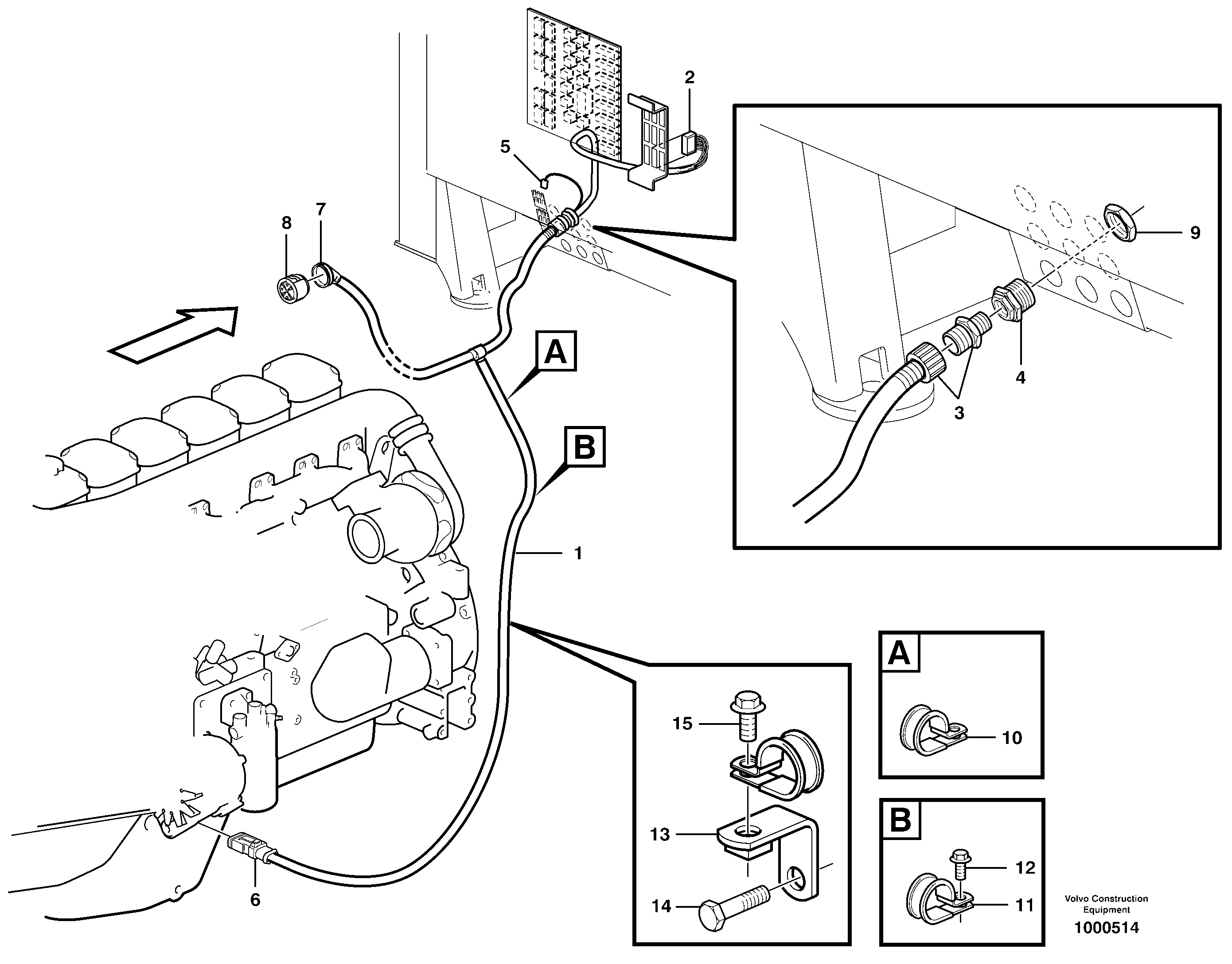 Cable harness, electricaldistrib. unit - engine E-ECU — volvo parts diagram